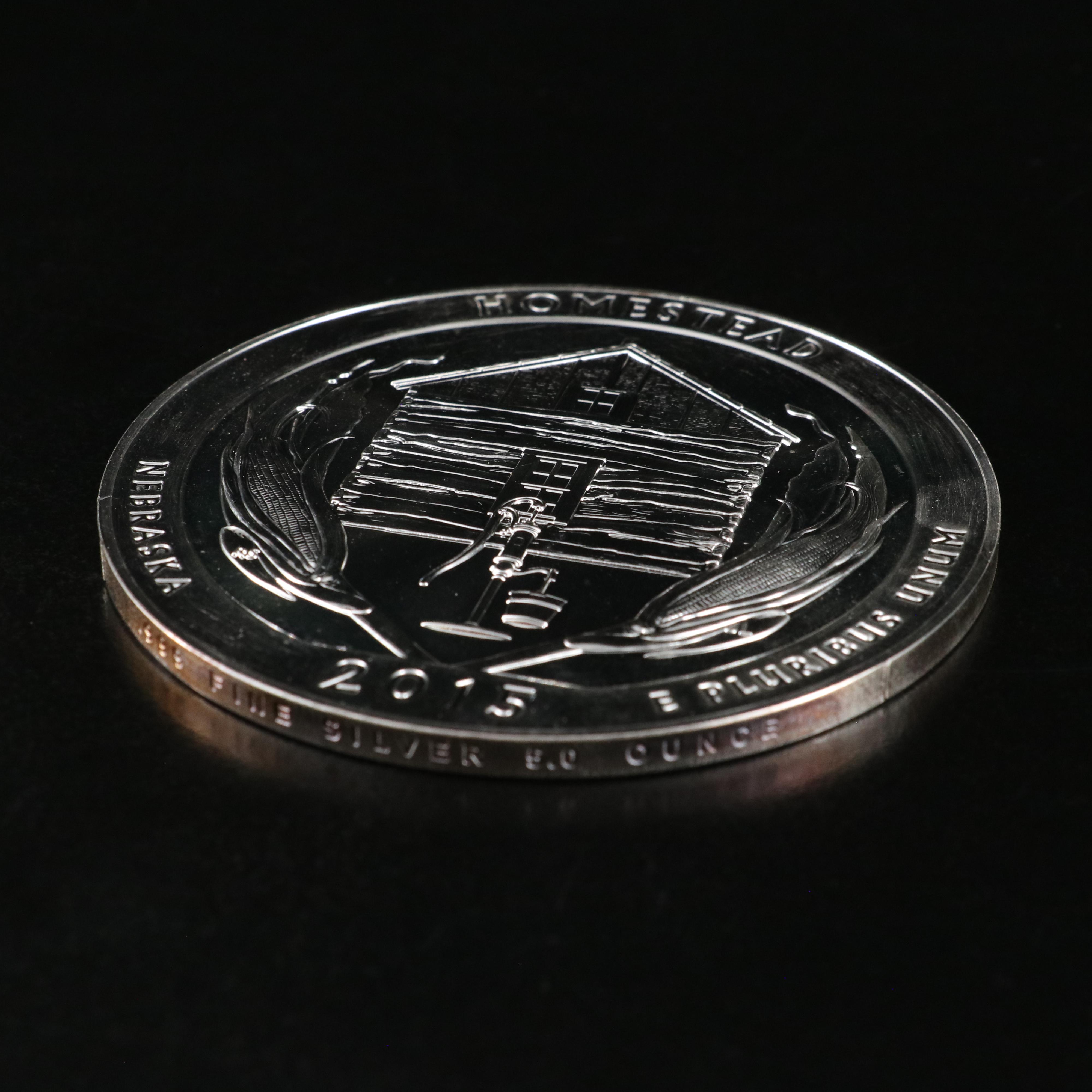 2015 America the Beautiful 5 oz. Silver Bullion Coin Commemorating Homestead