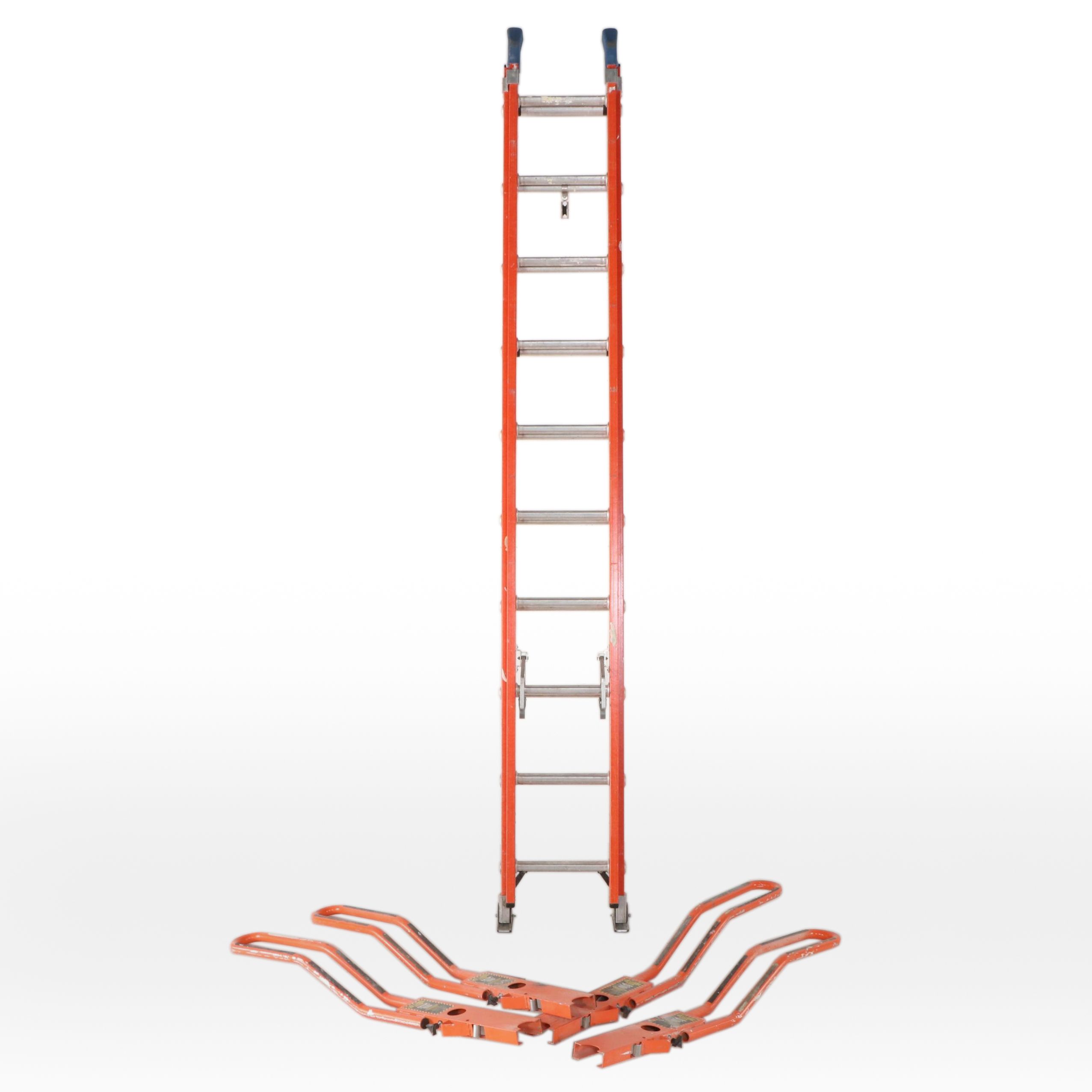 Keller K-Pro Extra Heavy Duty 20' Ladder with Rail Extensions