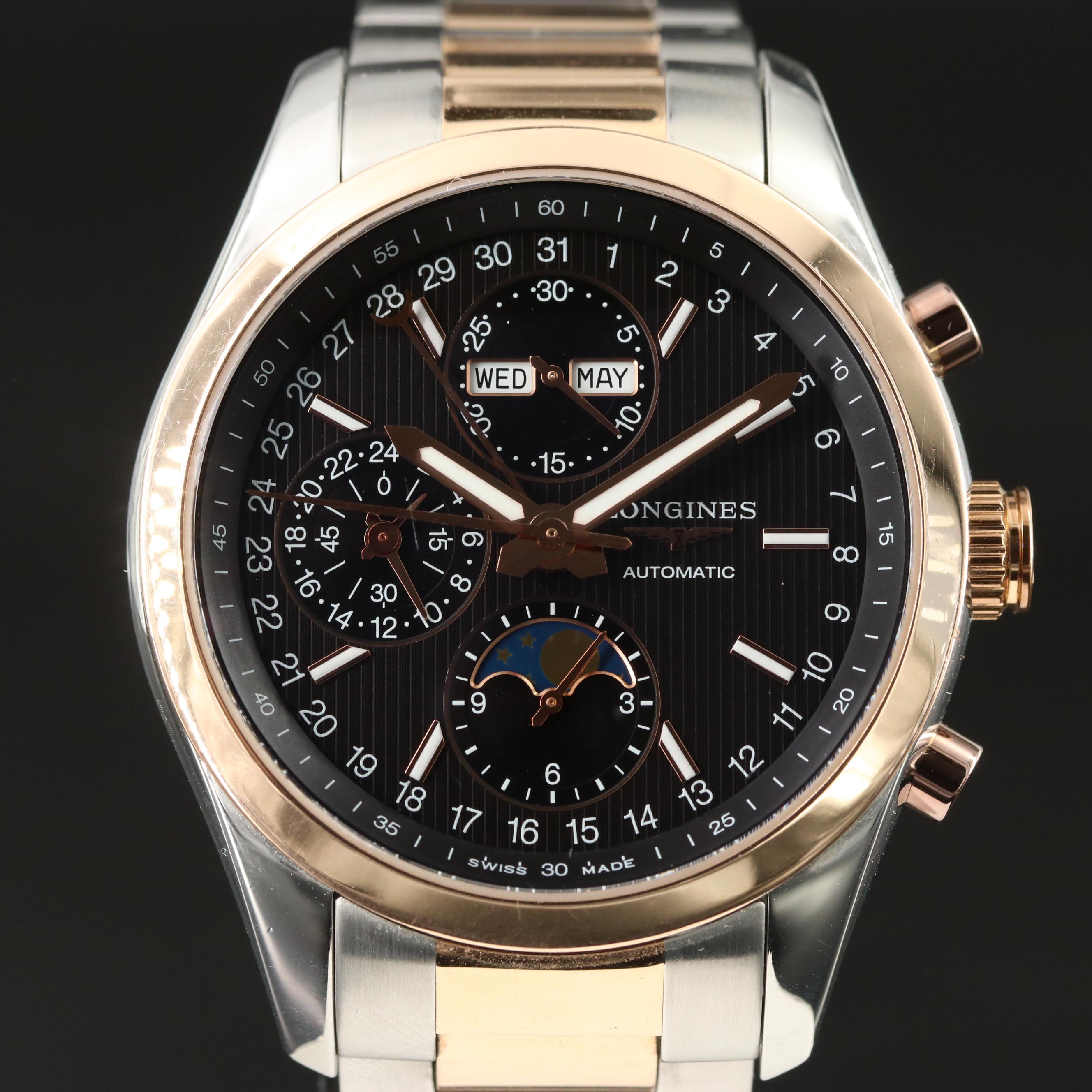 Longines Conquest Classic 18K Rose Gold & Steel 42mm Automatic Watch L2.798.5