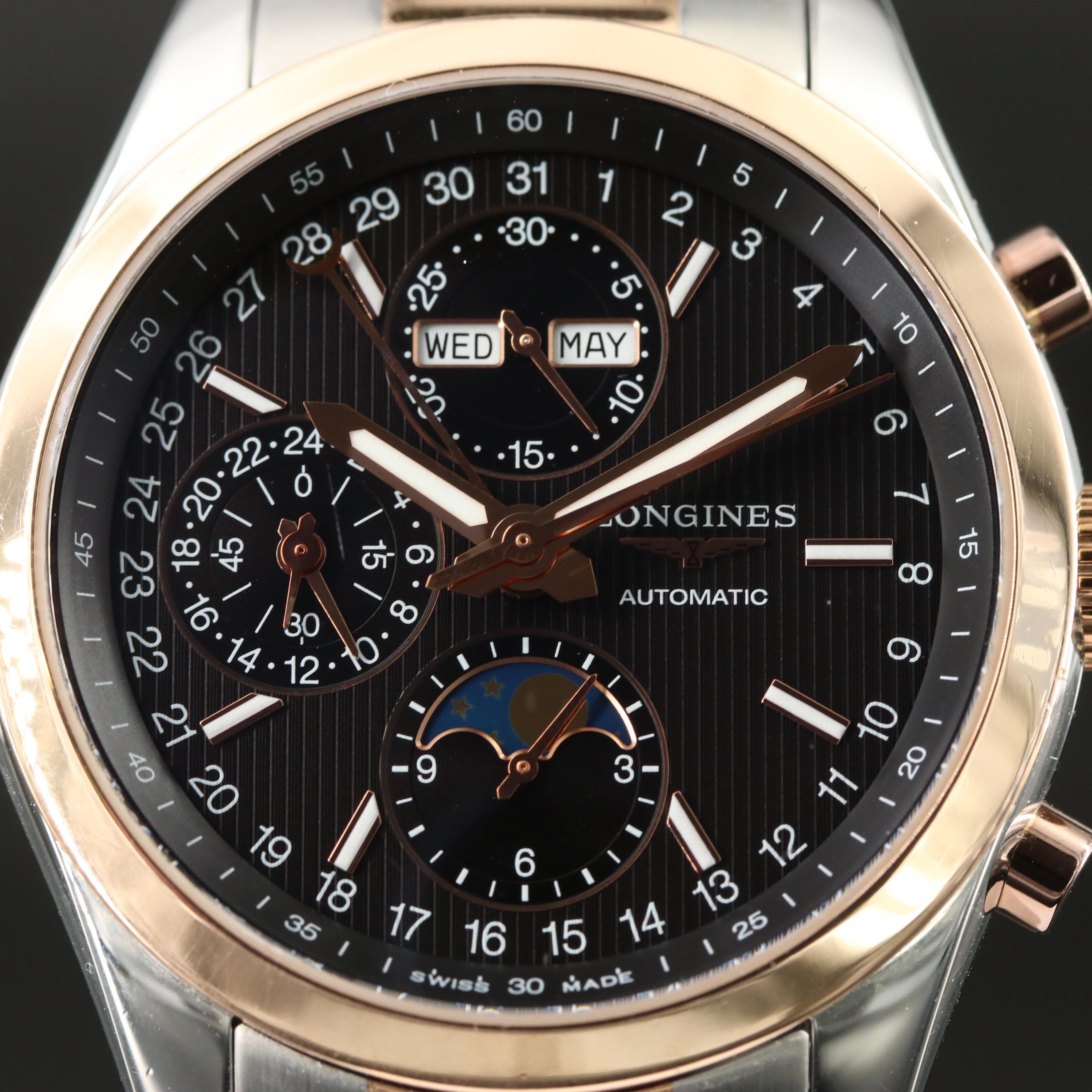 Longines Conquest Classic 18K Rose Gold & Steel 42mm Automatic Watch L2.798.5