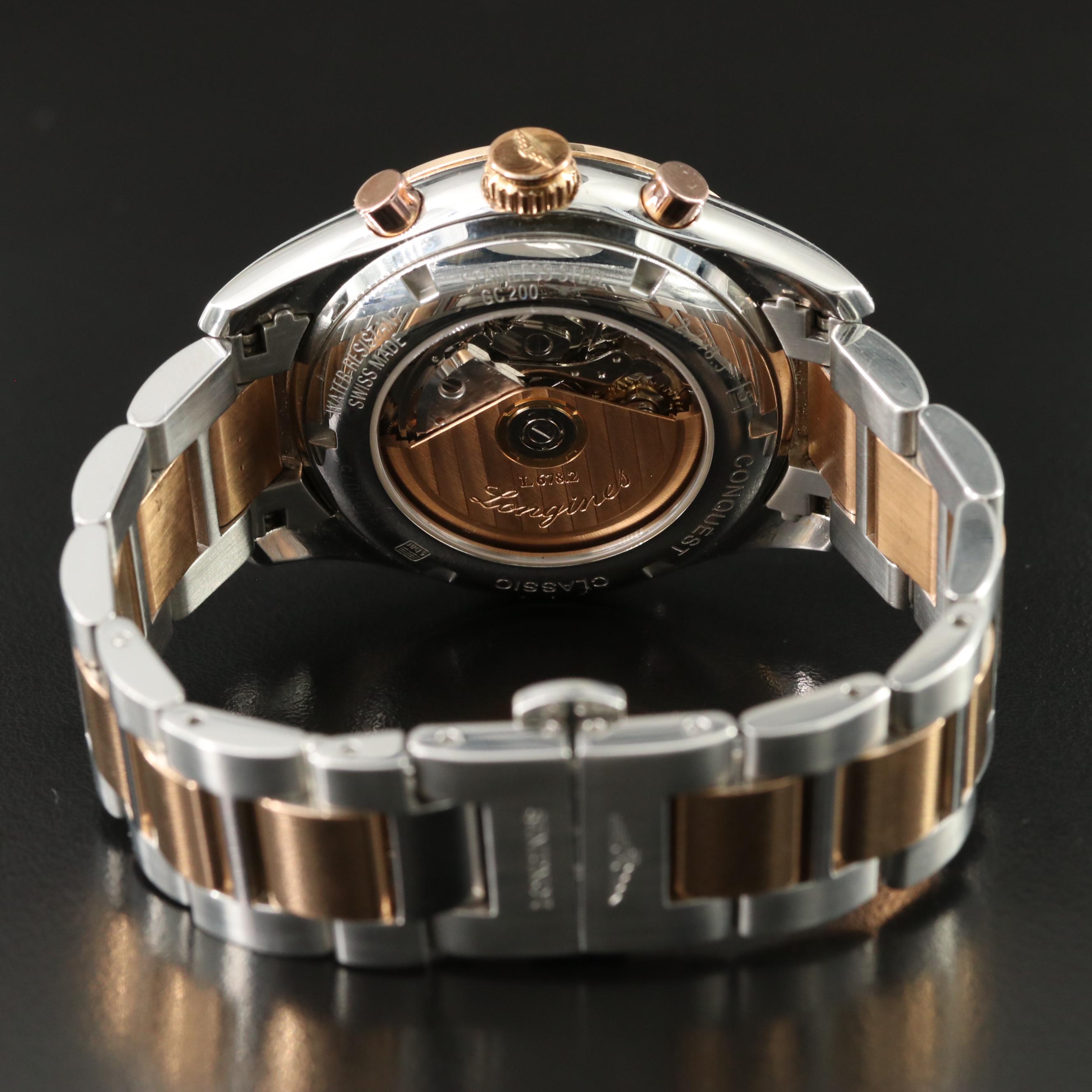 Longines Conquest Classic 18K Rose Gold & Steel 42mm Automatic Watch L2.798.5