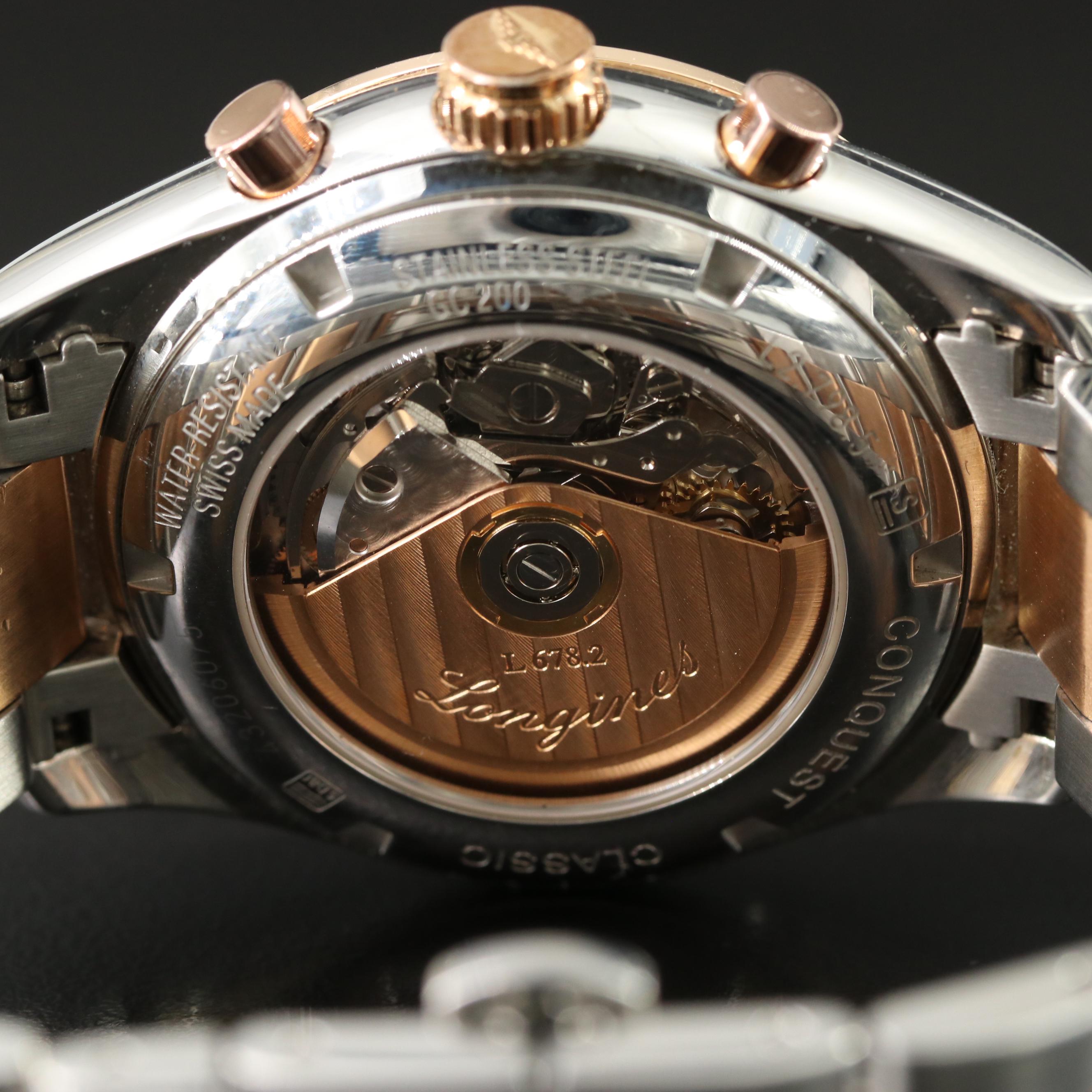 Longines Conquest Classic 18K Rose Gold & Steel 42mm Automatic Watch L2.798.5