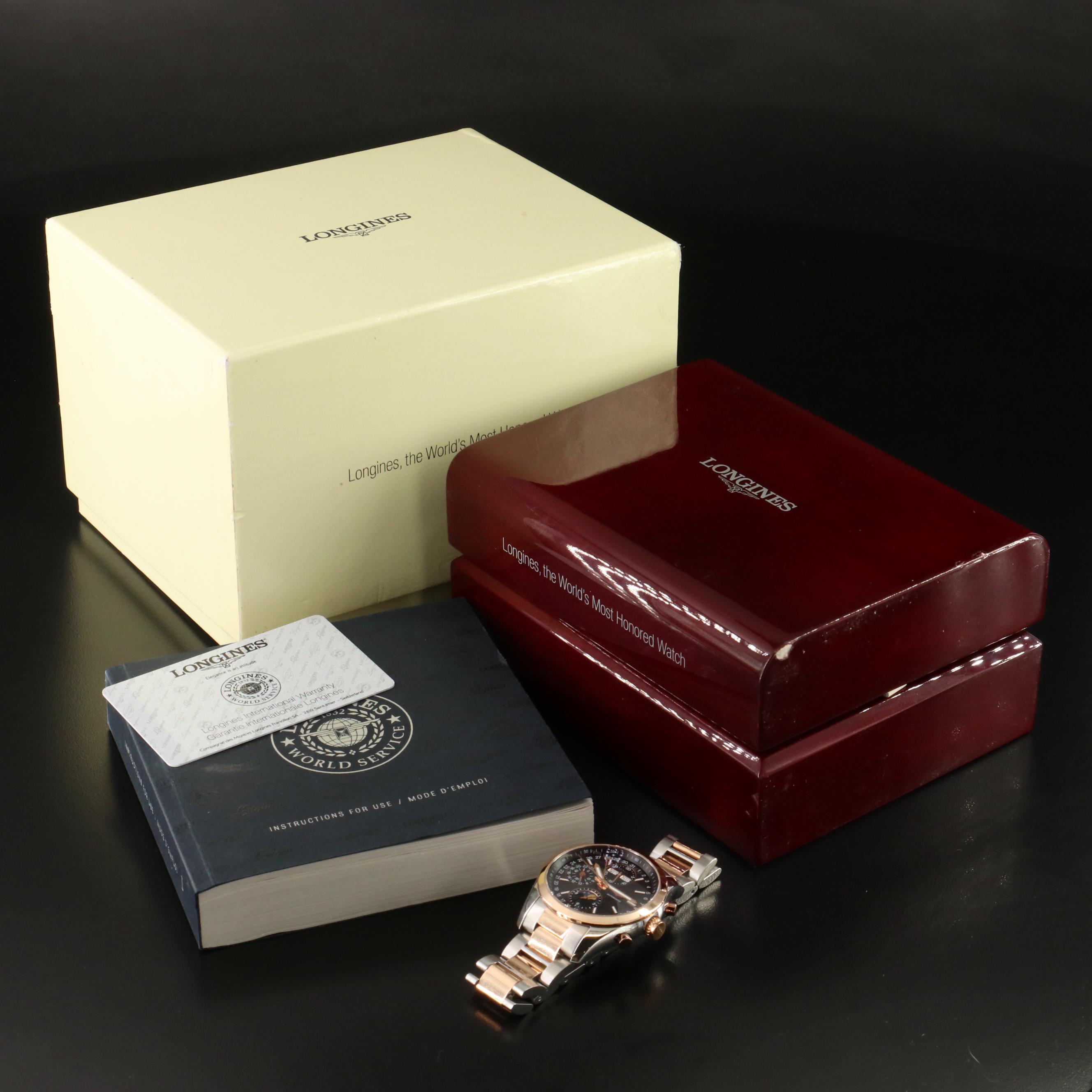 Longines Conquest Classic 18K Rose Gold & Steel 42mm Automatic Watch L2.798.5