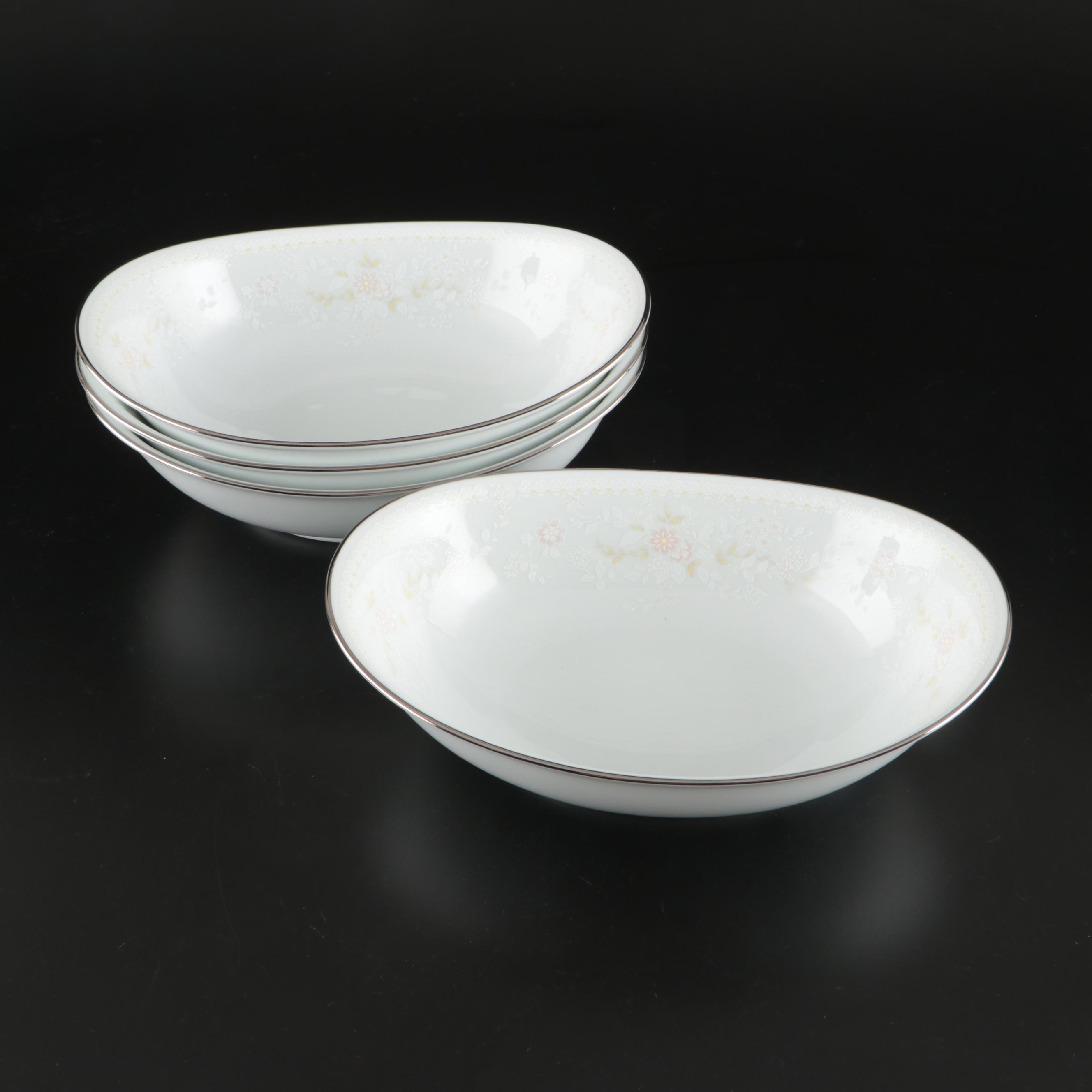 Noritake Porcelain "Temptation" Dinnerware with Serving Pieces, 1976-1987
