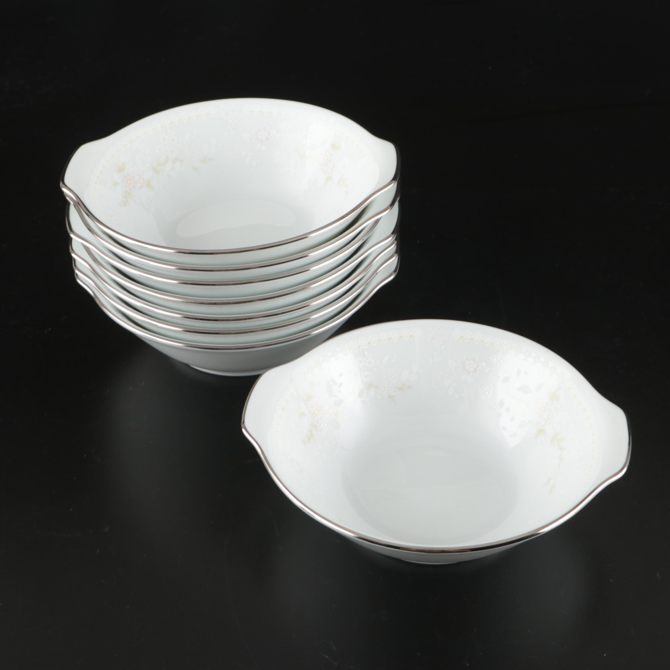 Noritake Porcelain "Temptation" Dinnerware with Serving Pieces, 1976-1987