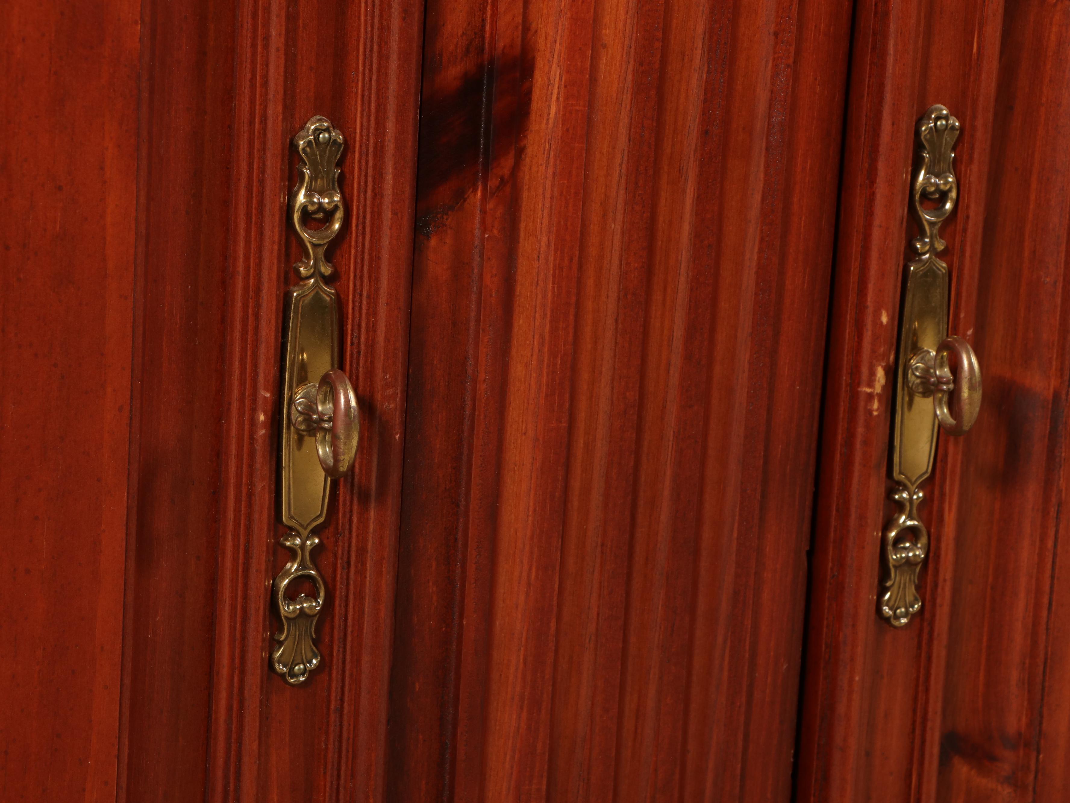 Pulaski Furniture Neoclassical Style Pine Cabinet Bookcase