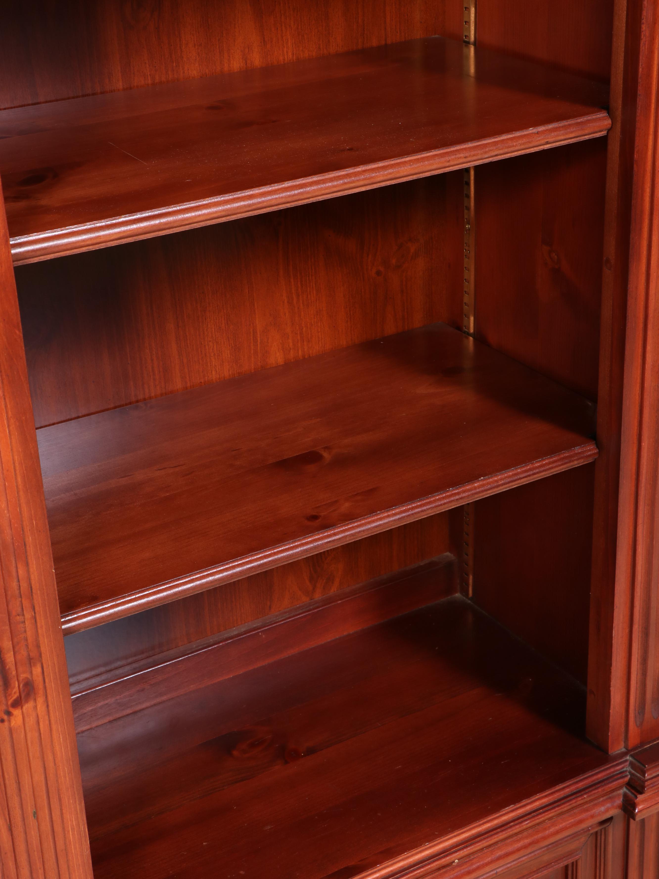 Pulaski Furniture Neoclassical Style Pine Cabinet Bookcase