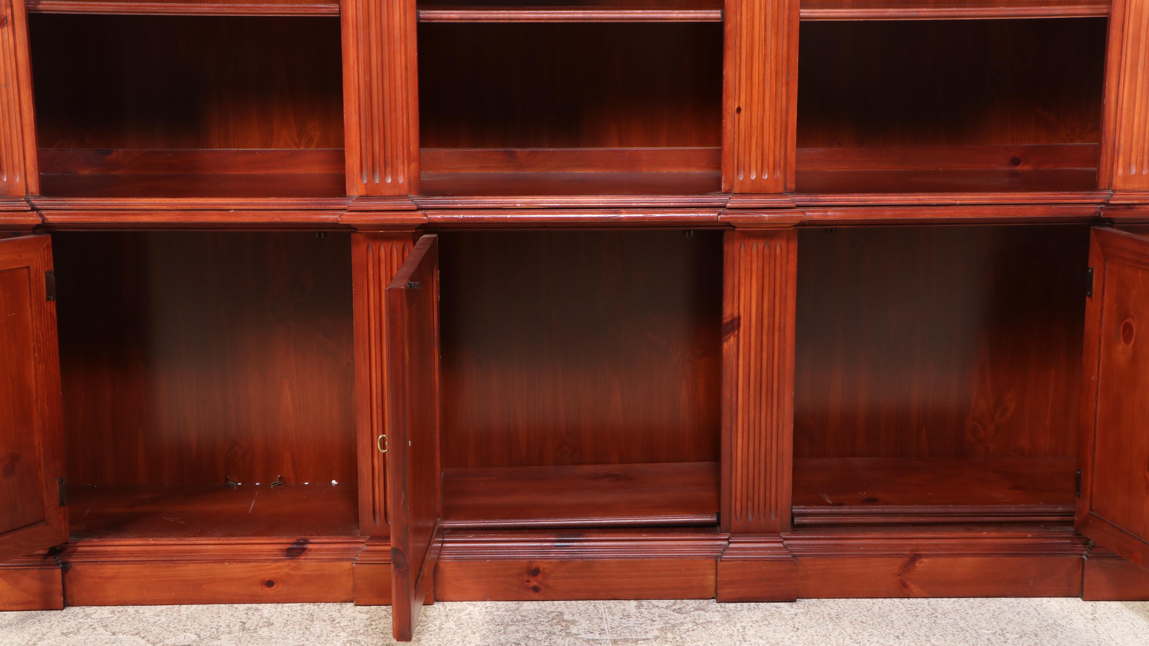 Pulaski Furniture Neoclassical Style Pine Cabinet Bookcase