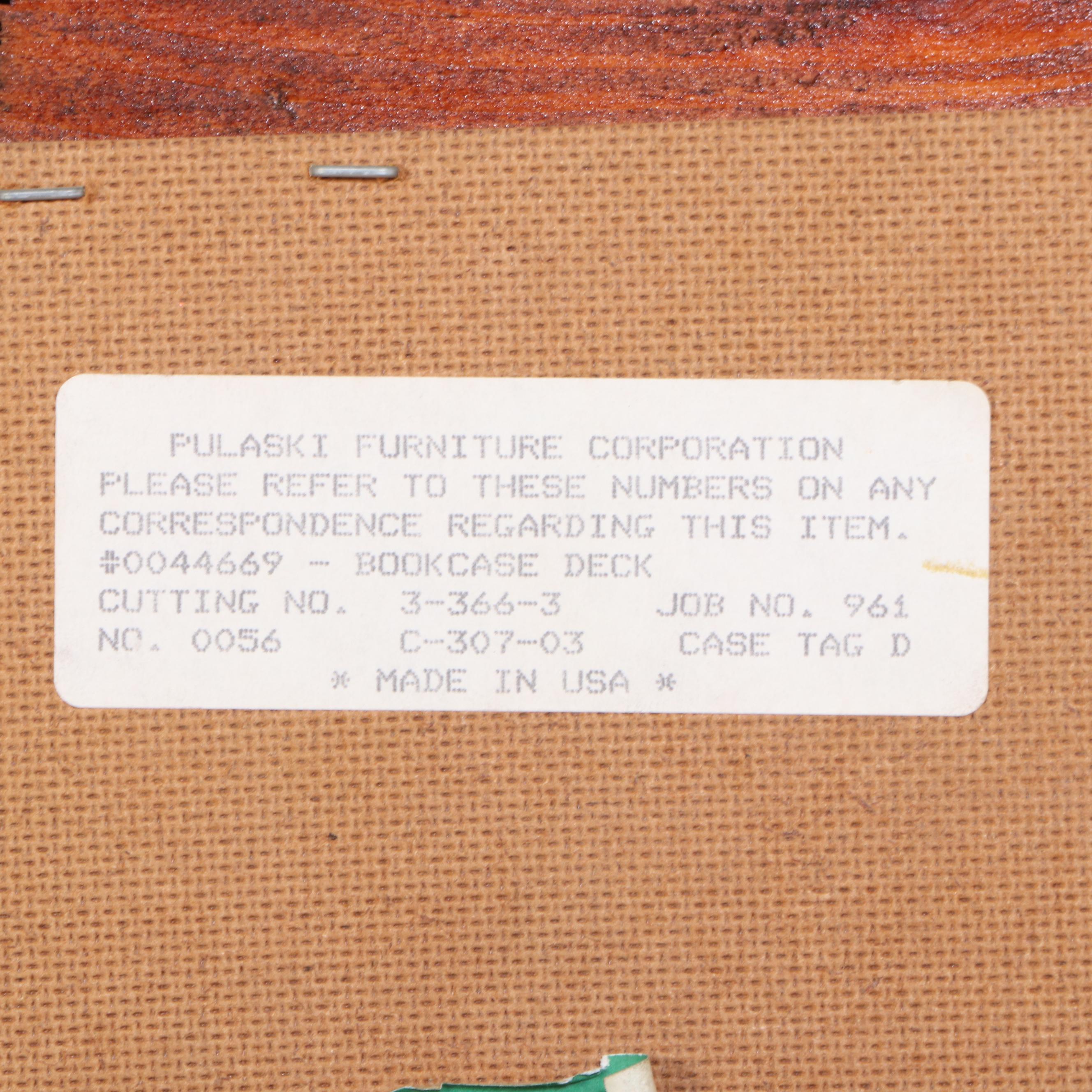 Pulaski Furniture Neoclassical Style Pine Cabinet Bookcase