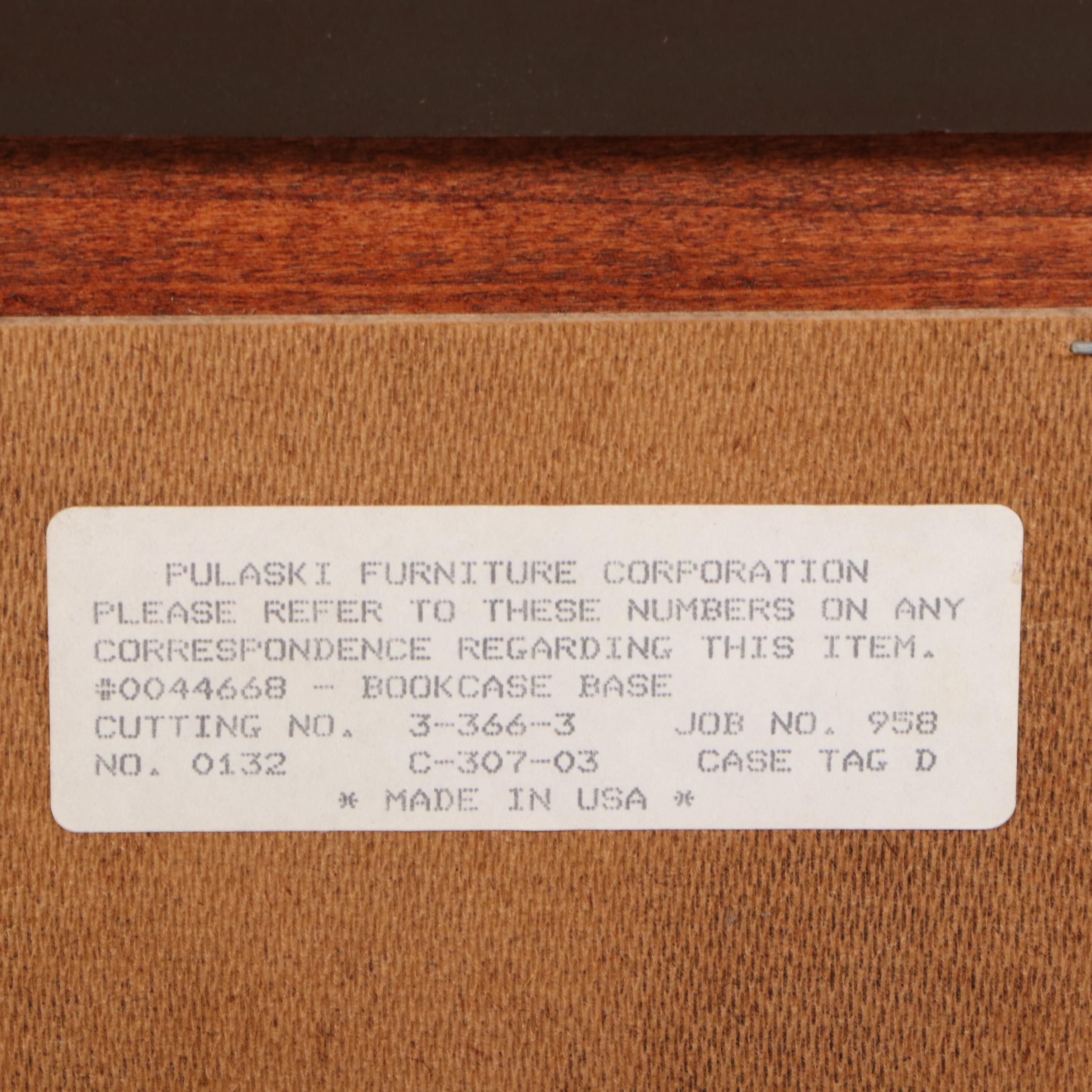 Pulaski Furniture Neoclassical Style Pine Cabinet Bookcase