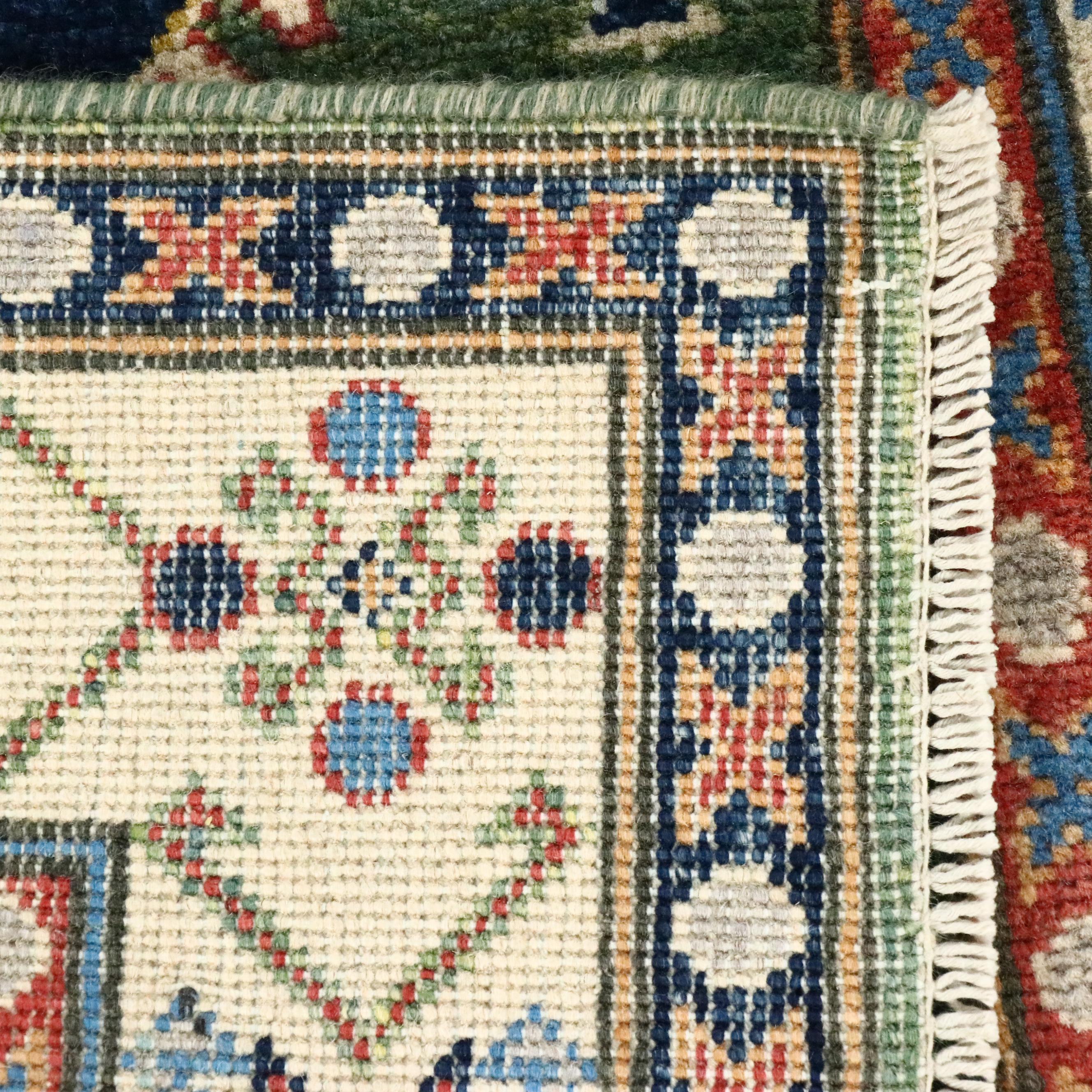 2'8 x 4'2 Hand-Knotted Pakistani Kazak Accent Rug