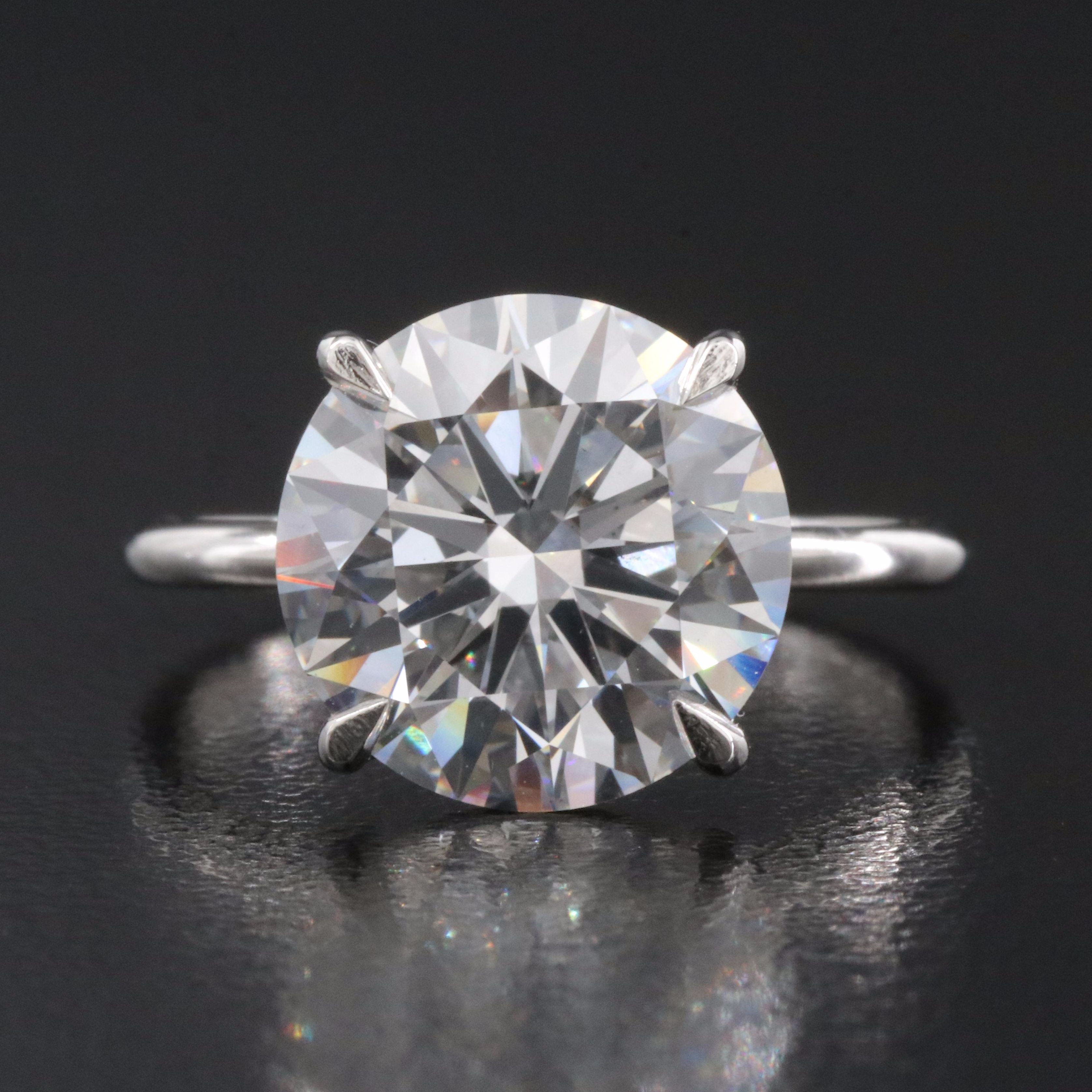 Platinum 5.02 CT Lab Grown Diamond Solitaire Ringwith IGI Report