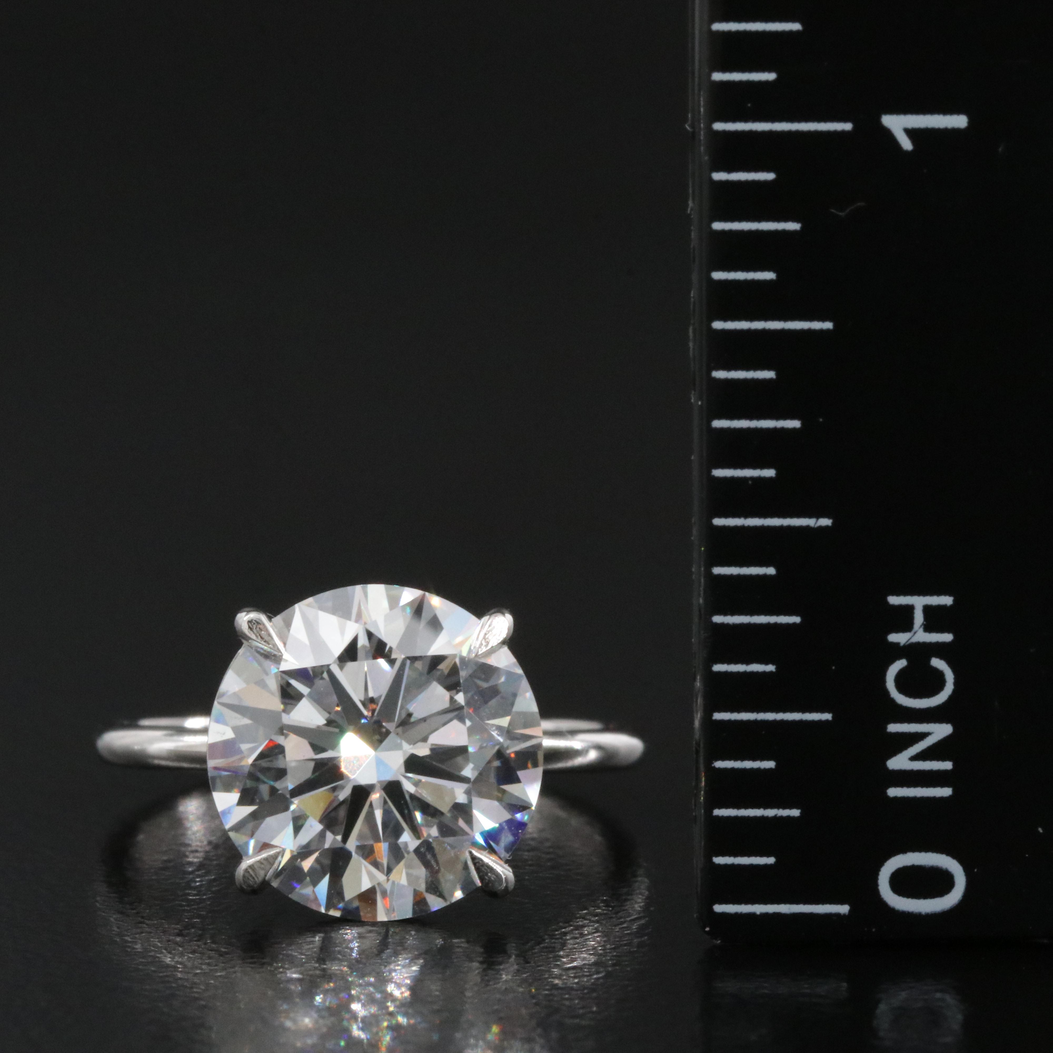Platinum 5.02 CT Lab Grown Diamond Solitaire Ringwith IGI Report