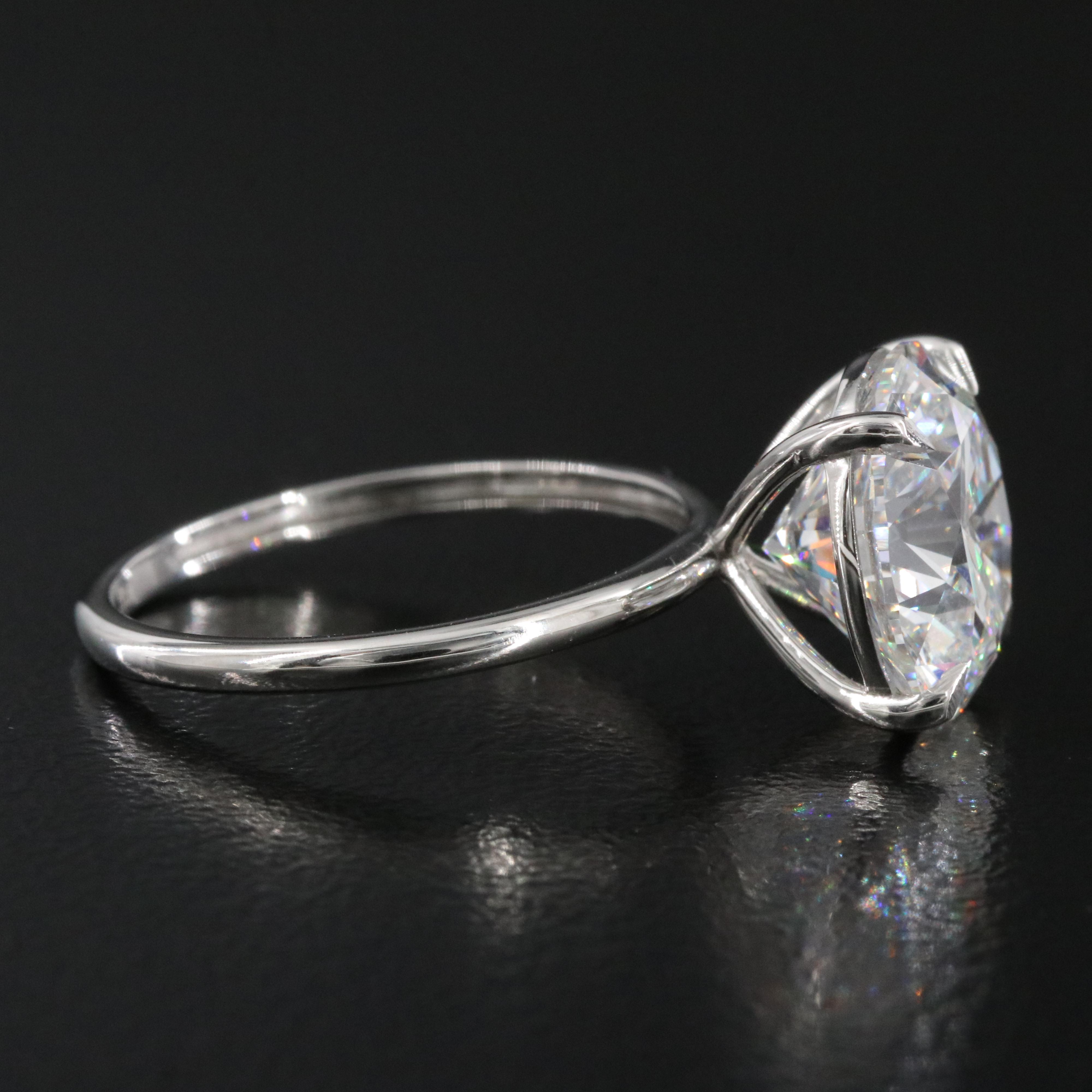 Platinum 5.02 CT Lab Grown Diamond Solitaire Ringwith IGI Report