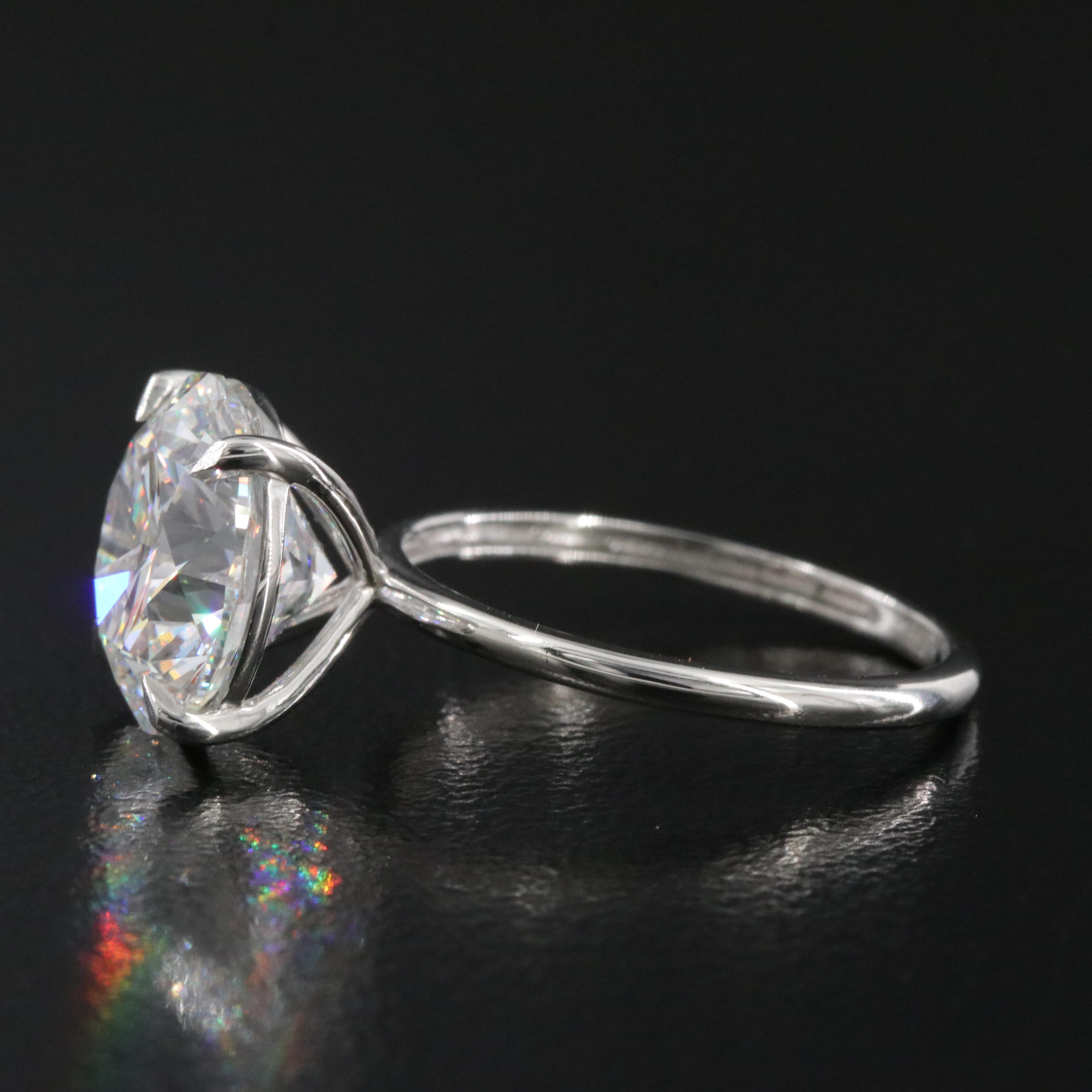 Platinum 5.02 CT Lab Grown Diamond Solitaire Ringwith IGI Report