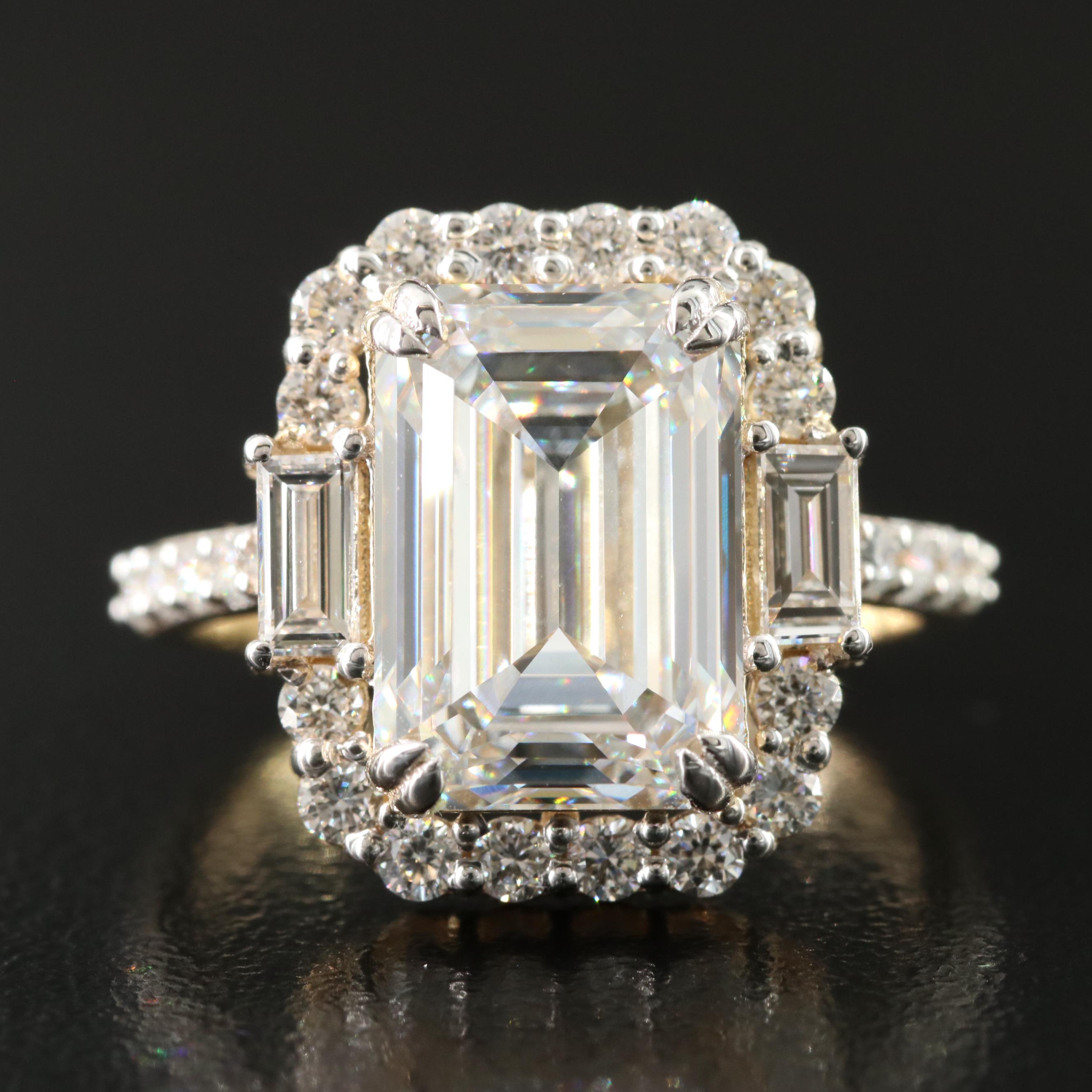 14K 6.63 CTW Lab Grown Diamond Ring with IGI Report