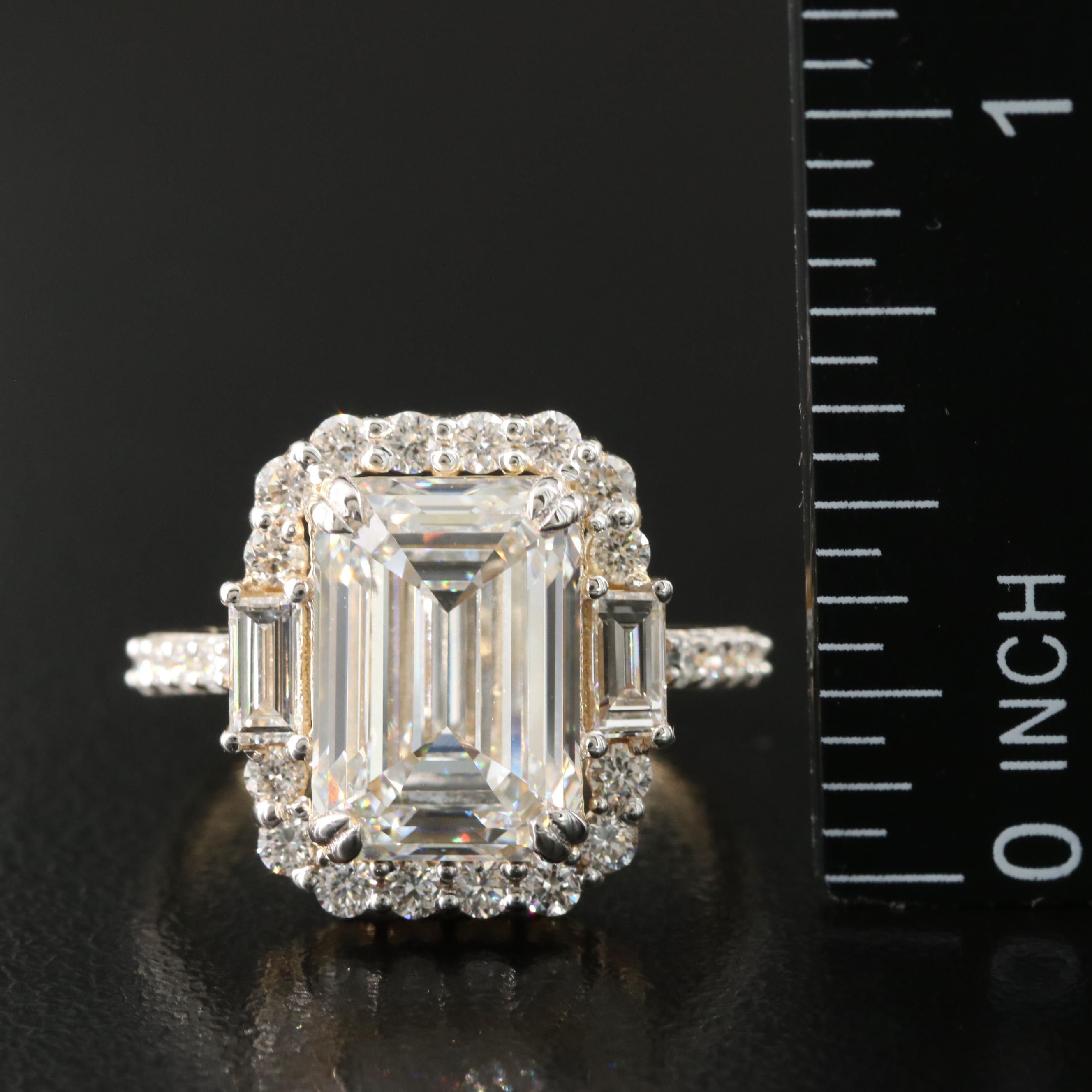 14K 6.63 CTW Lab Grown Diamond Ring with IGI Report
