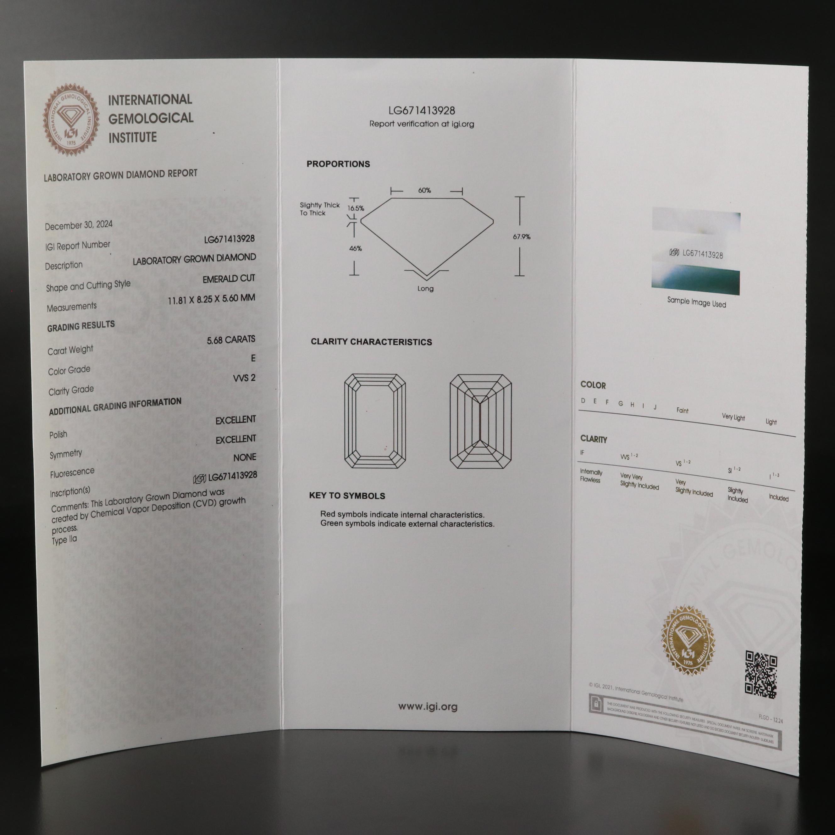 14K 6.63 CTW Lab Grown Diamond Ring with IGI Report