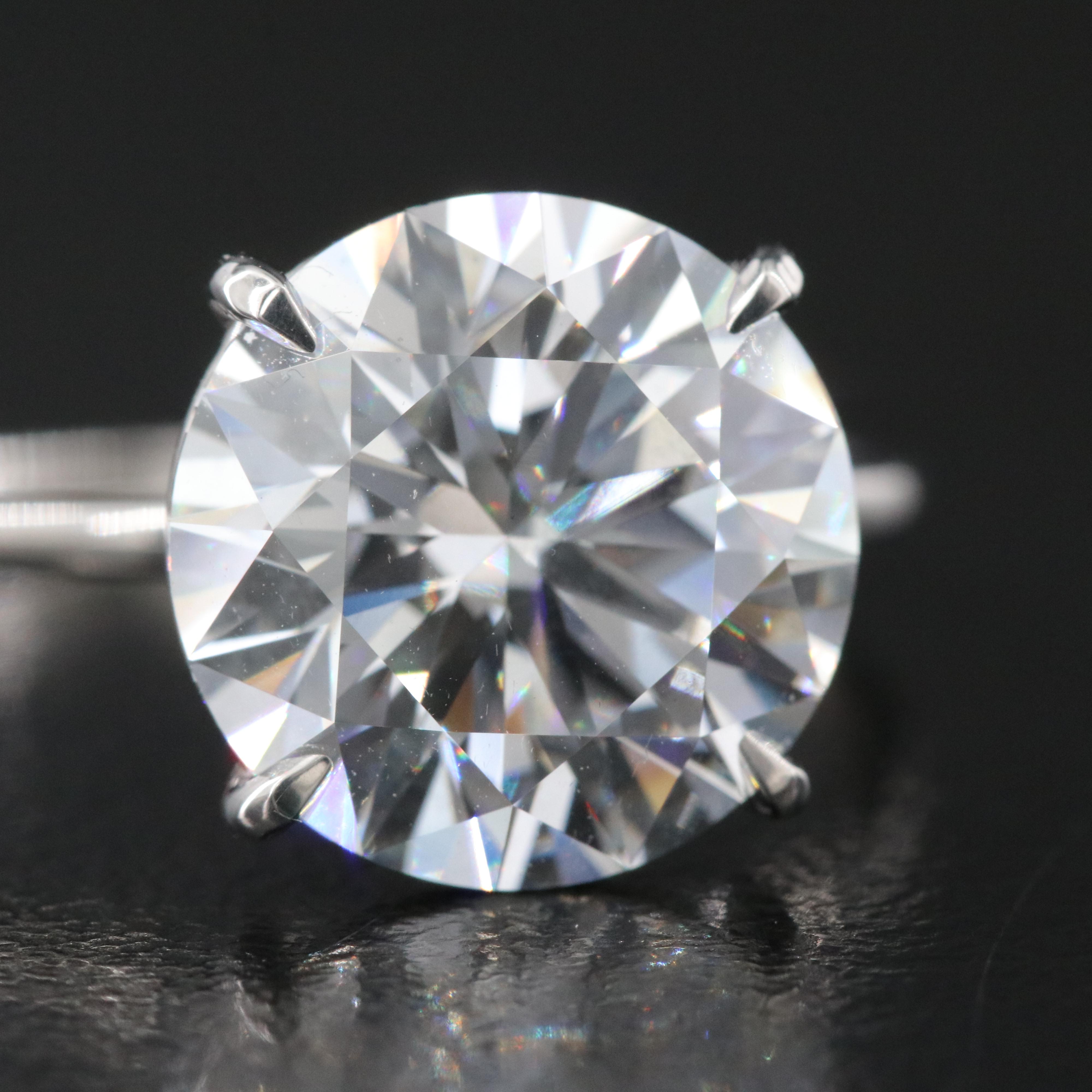 Platinum 5.07 CT Lab Grown Diamond Solitaire Ring with IGI Report