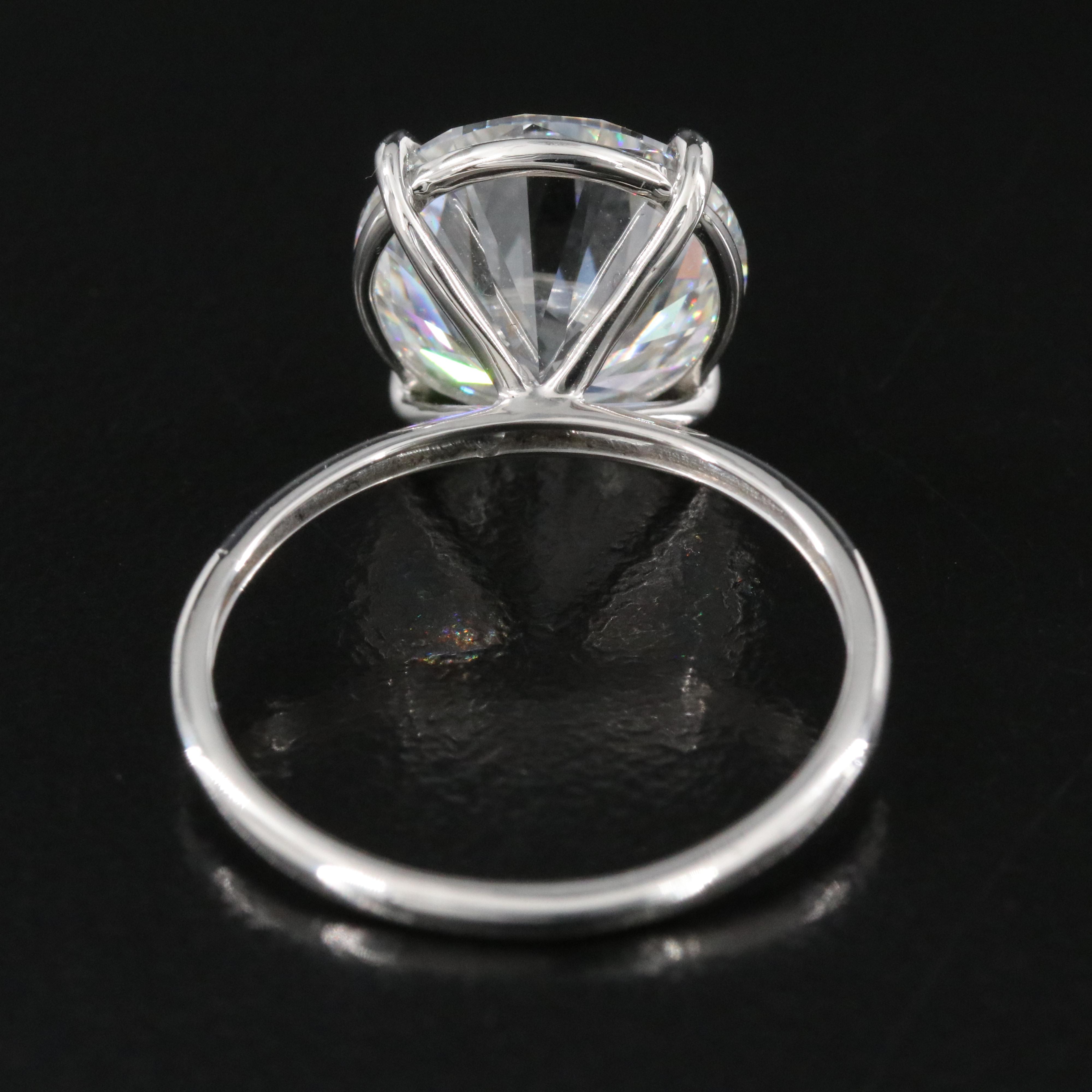 Platinum 5.07 CT Lab Grown Diamond Solitaire Ring with IGI Report