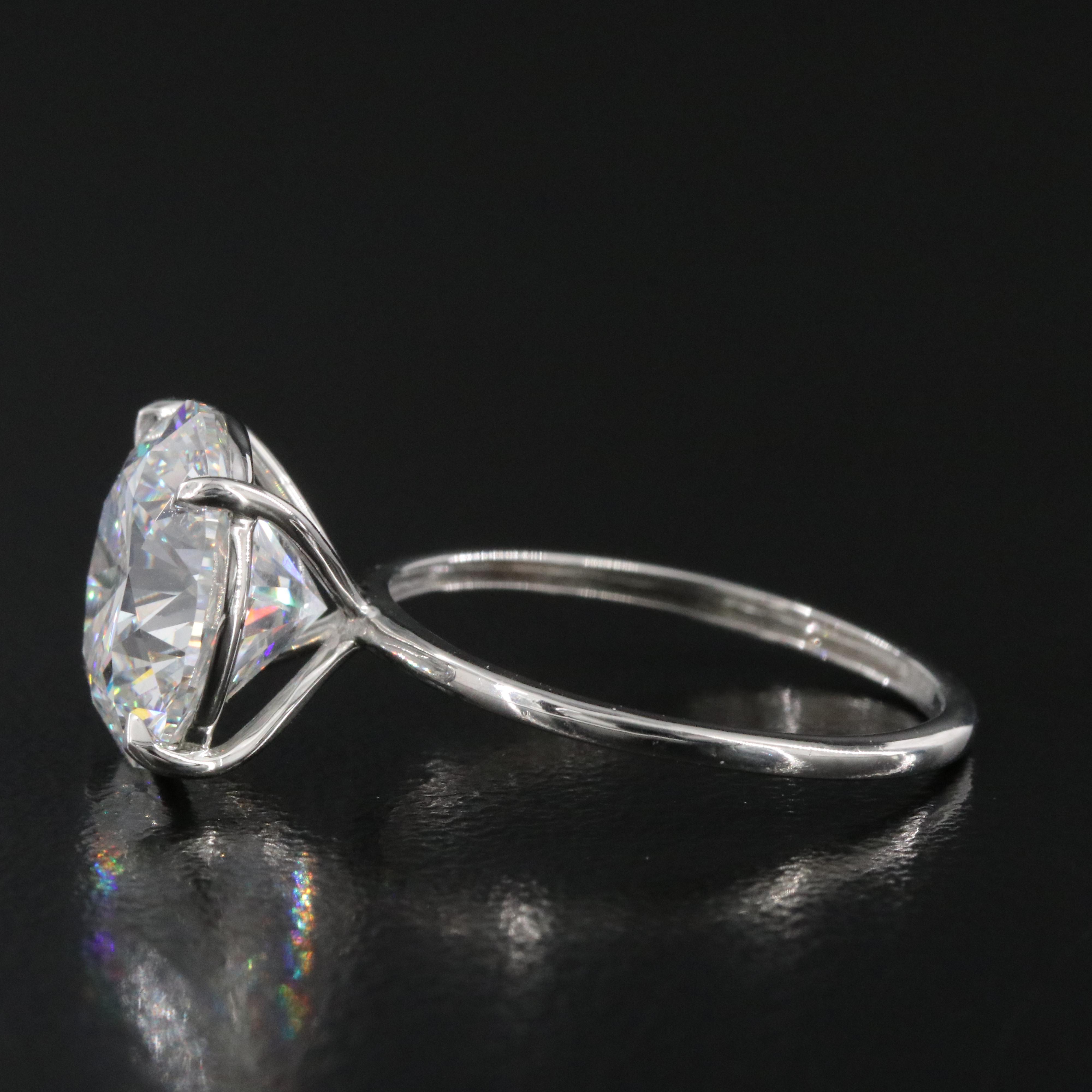 Platinum 5.07 CT Lab Grown Diamond Solitaire Ring with IGI Report