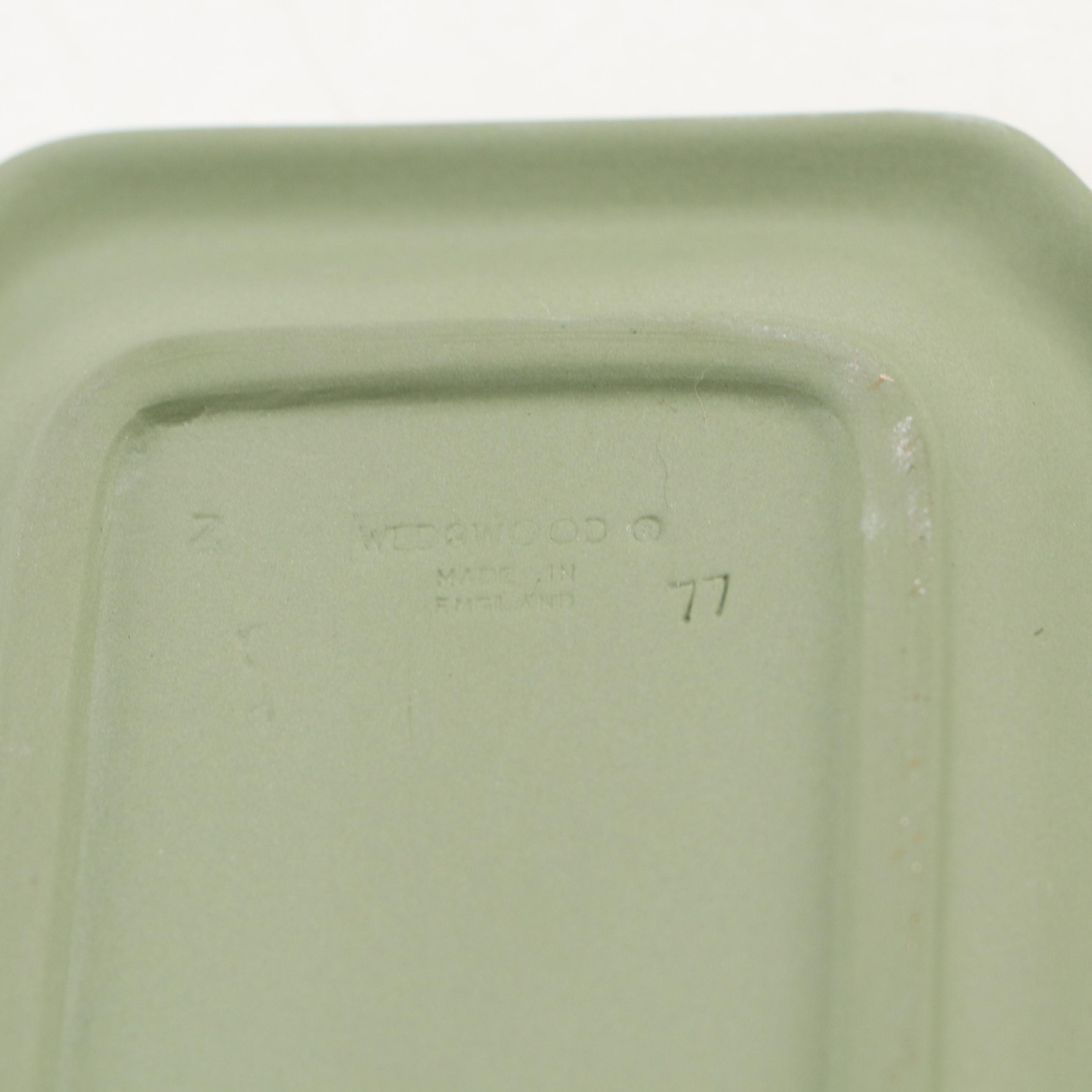 Wedgwood Jasperware Lidded Box, Dishes with Queen's Ware Vase and More