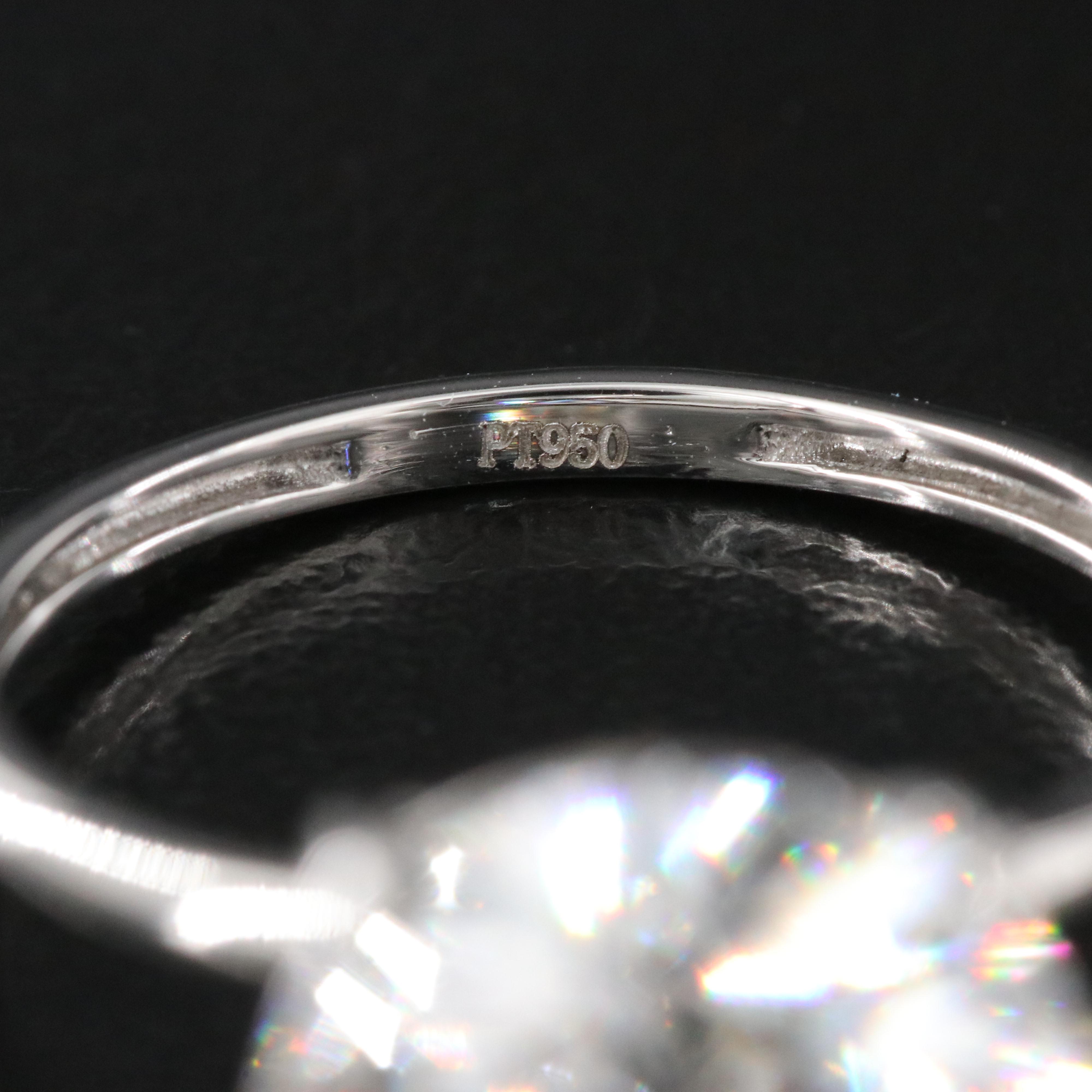 Platinum 5.08 CT Lab Grown Diamond Solitaire Ring with IGI Report