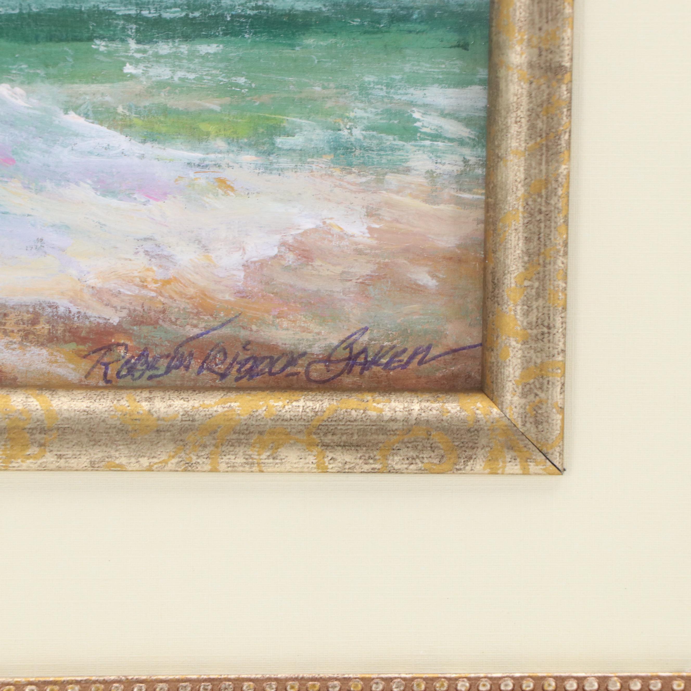 Robert Riddle Baker Landscape Acrylic Painting "The Arrival," 2025