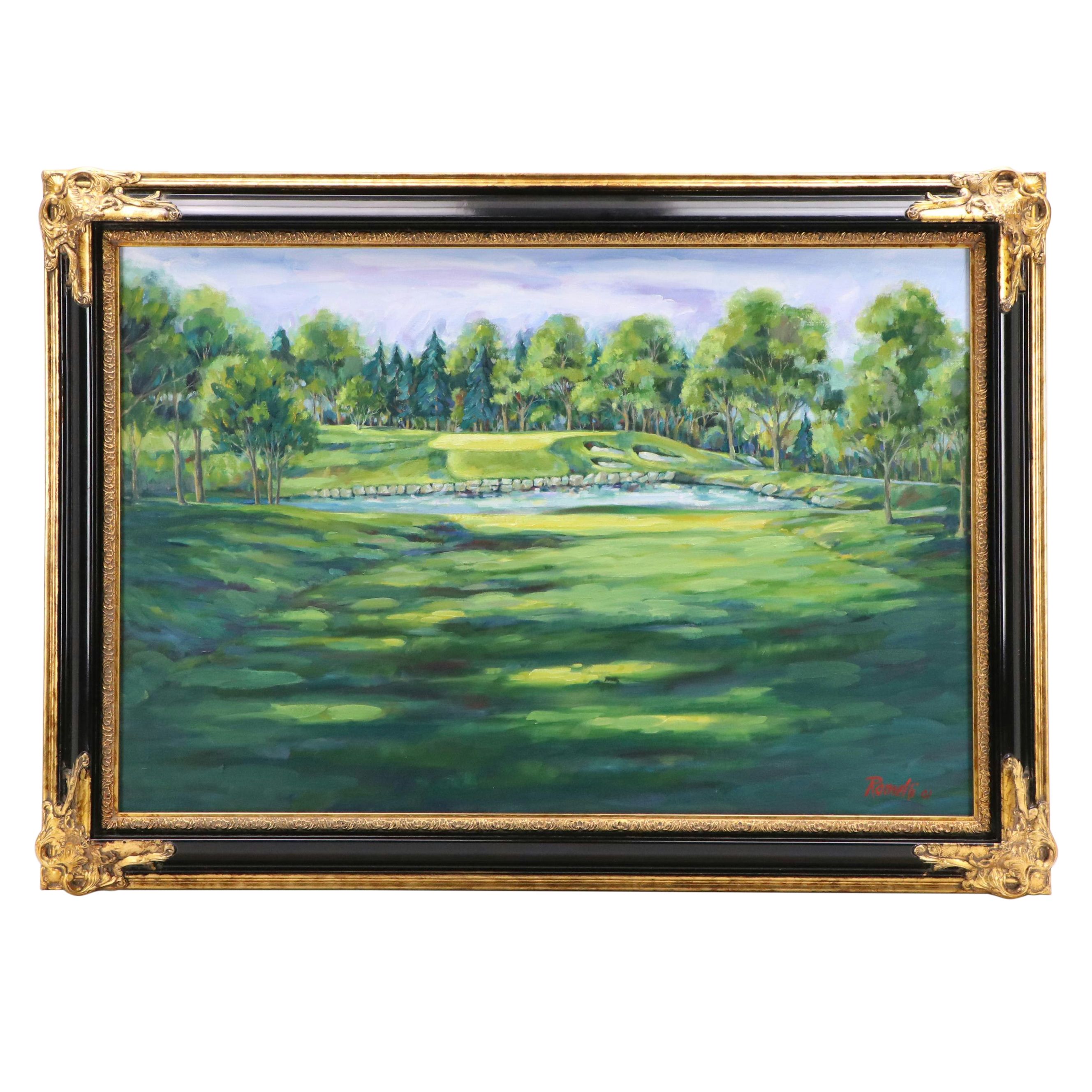 Romelli Verdent Landscape Oil Painting, 2001