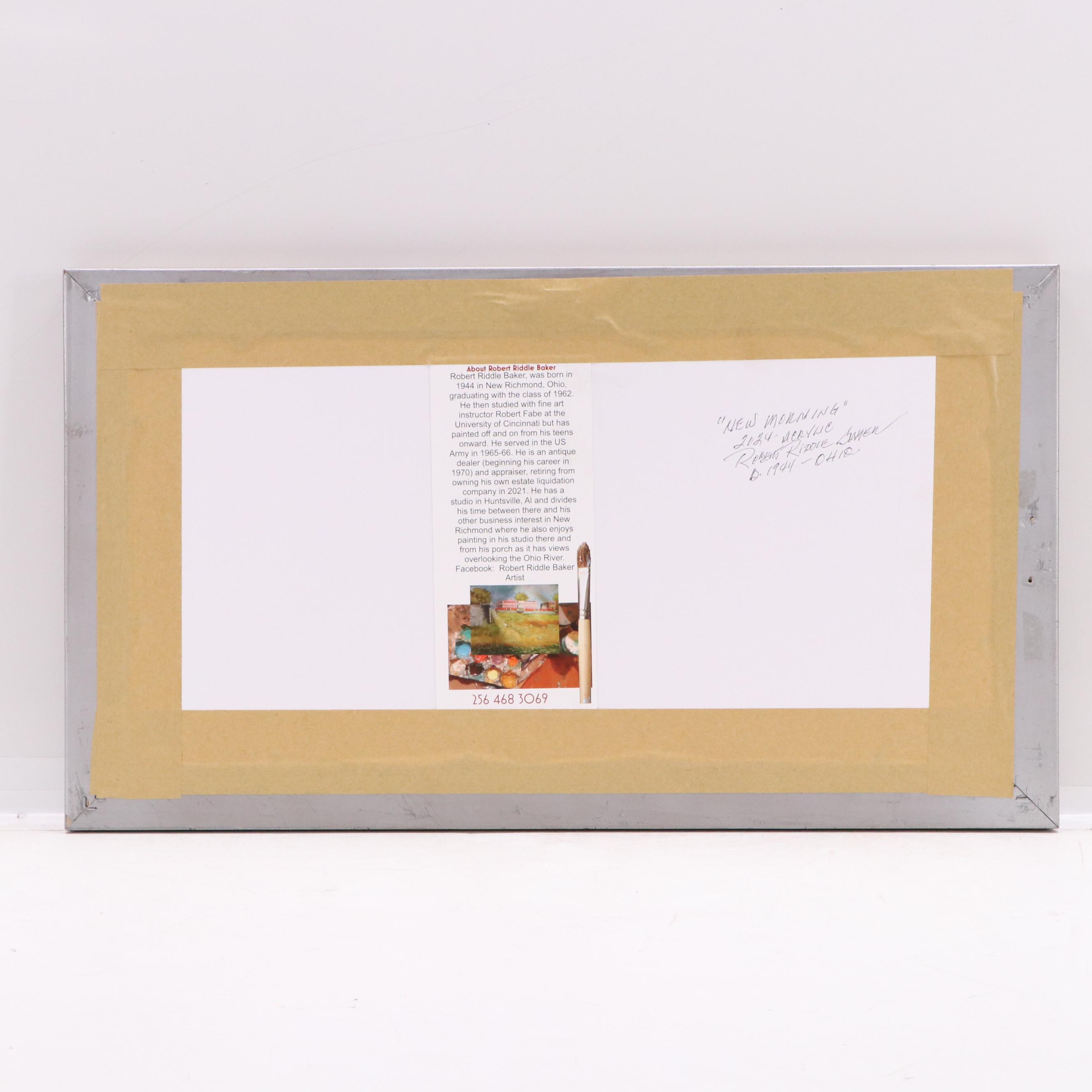 Robert Riddle-Baker Landscape Acrylic Painting "New Morning," 2025