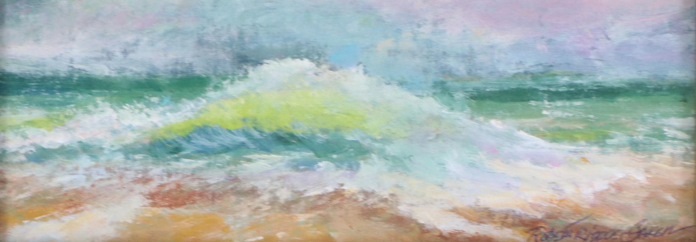 Robert Riddle Baker Landscape Acrylic Painting "The Arrival," 2025