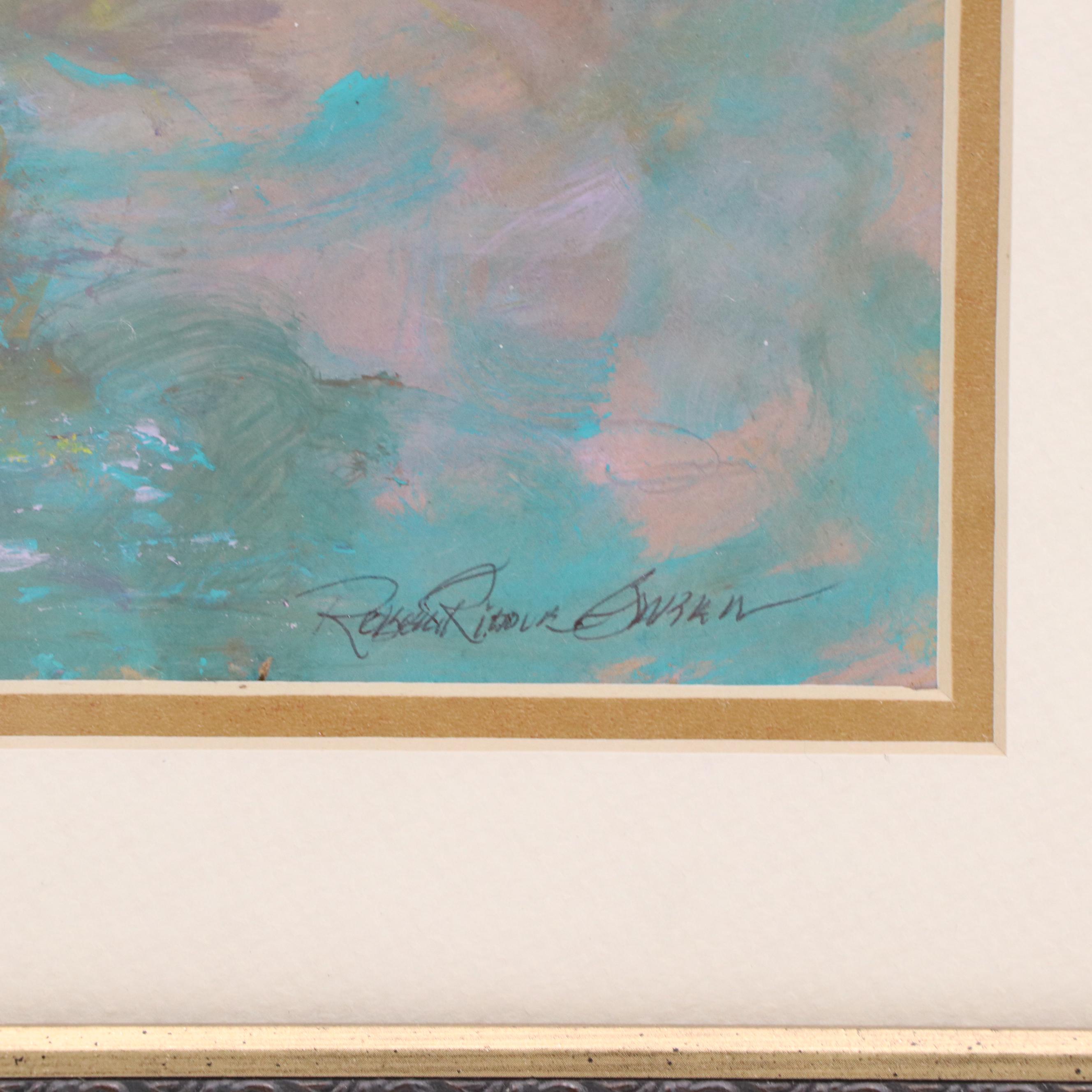 Robert Riddle-Baker Landscape Acrylic Painting "Close to the Shore," 2025