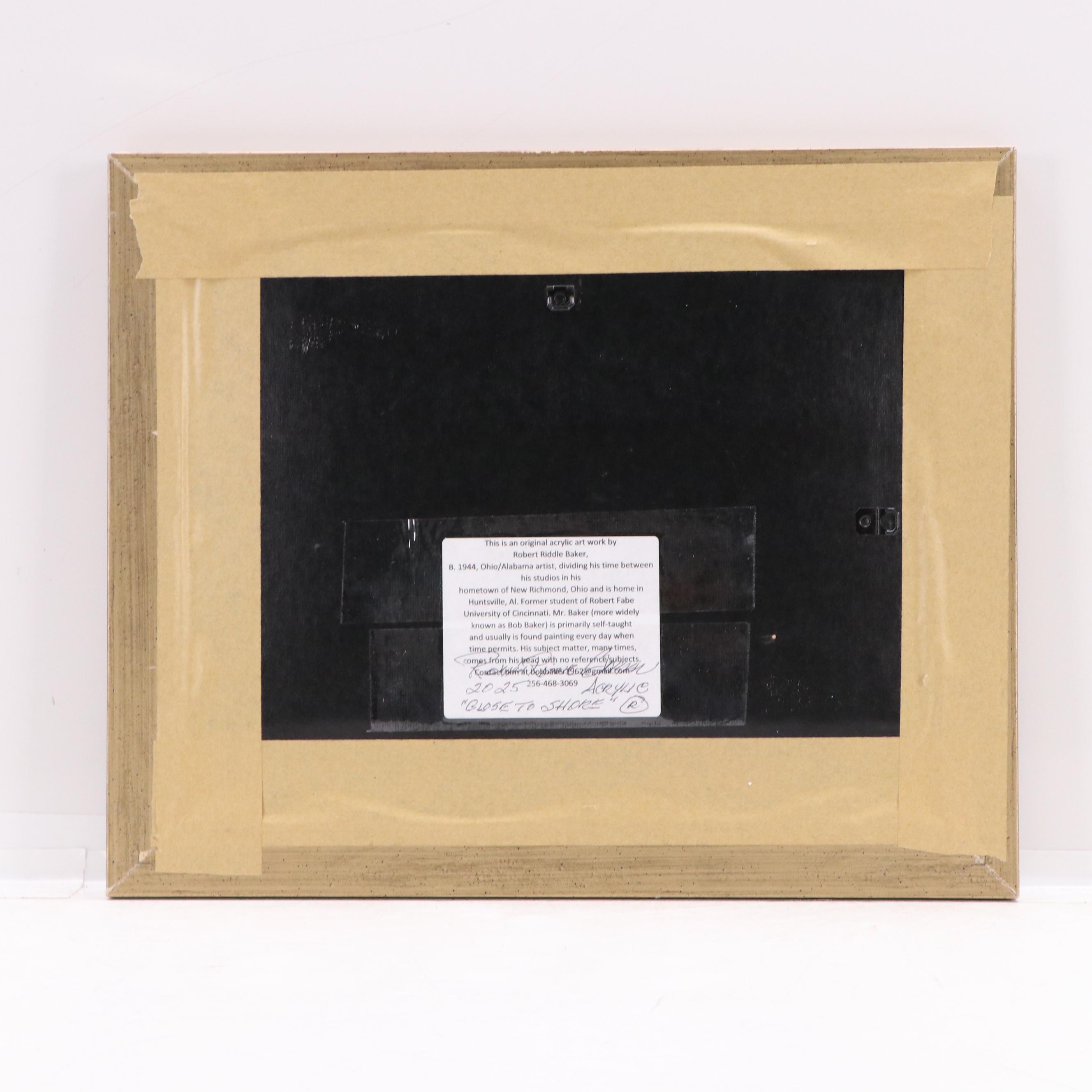 Robert Riddle-Baker Landscape Acrylic Painting "Close to the Shore," 2025