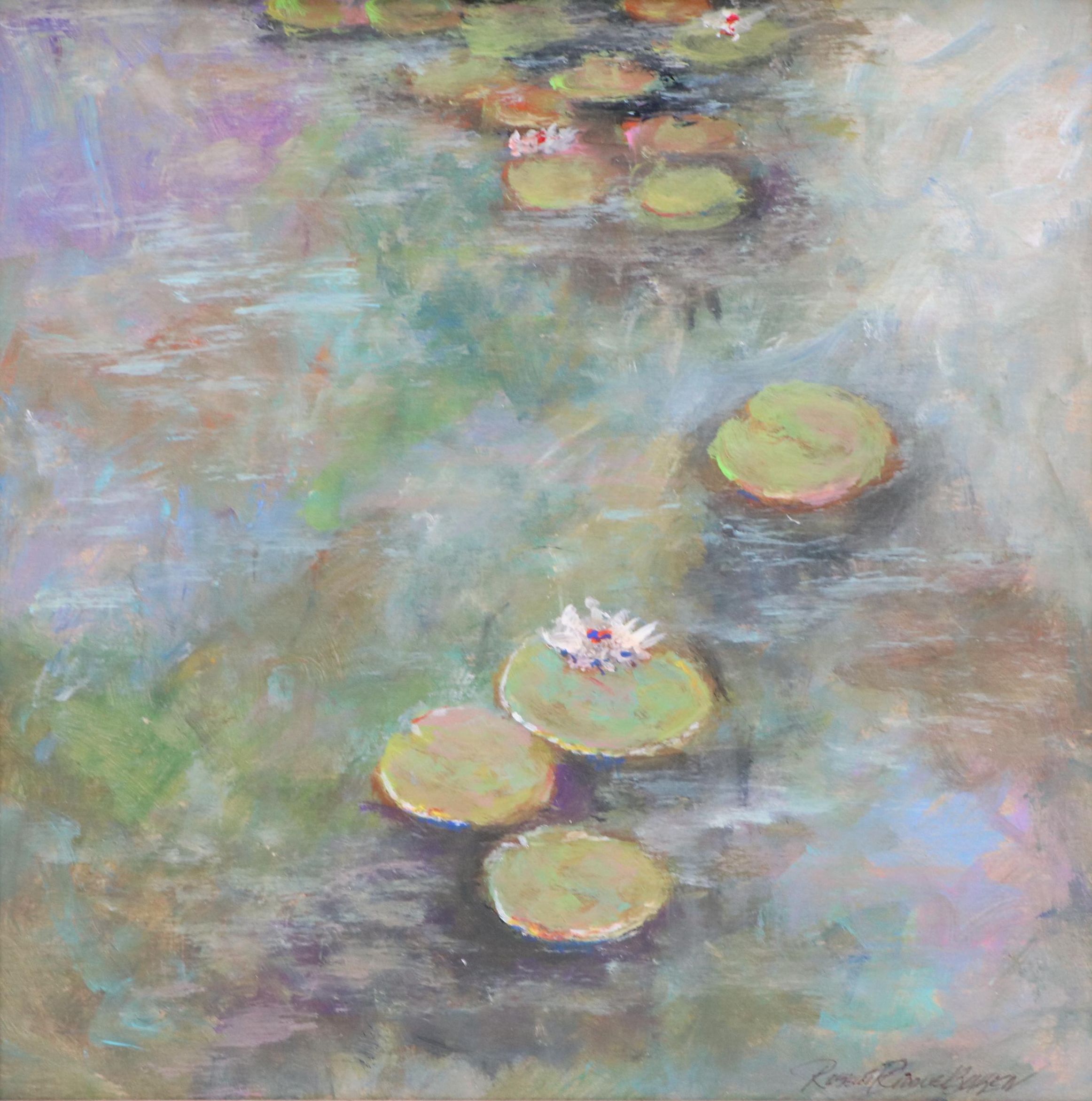 Robert Riddle Baker Landscape Acrylic Painting "Sun Kissed Friends," 2025