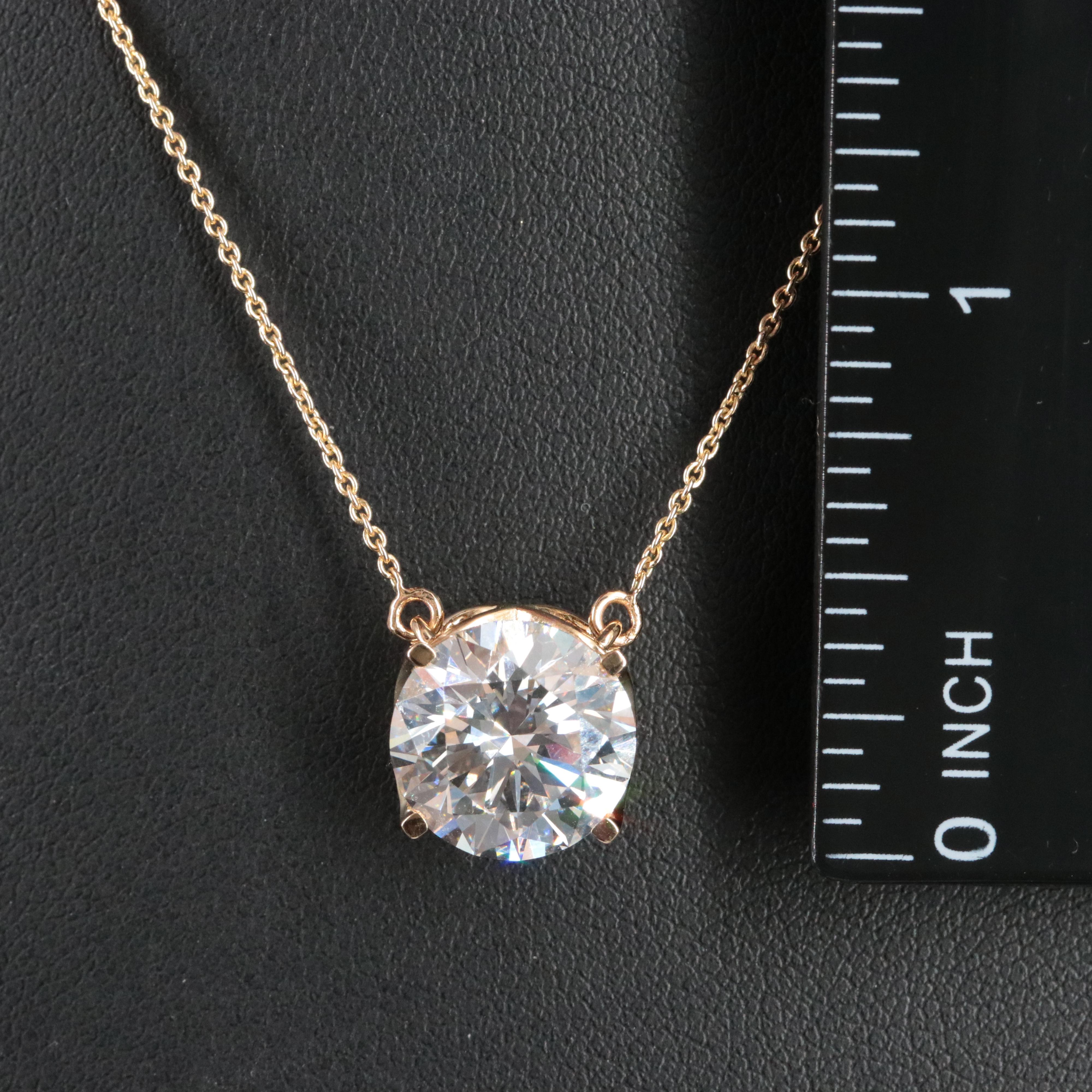 18K 4.97 CT Lab Grown Diamond Solitaire Necklace with IGI Report