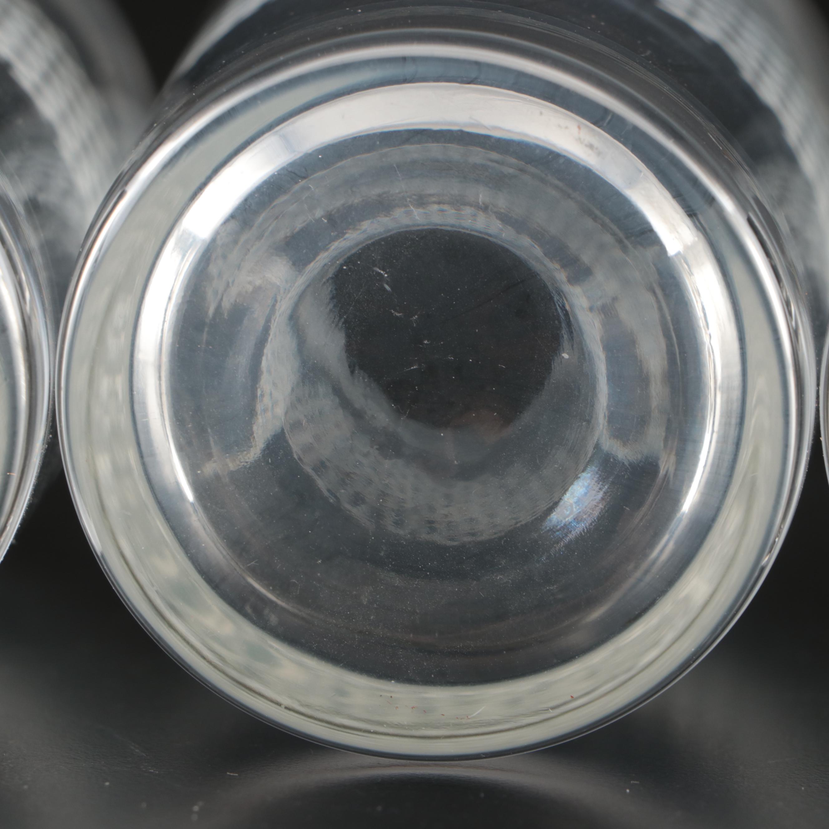 Etched Glass Tumblers, Mid to Late 20th Century