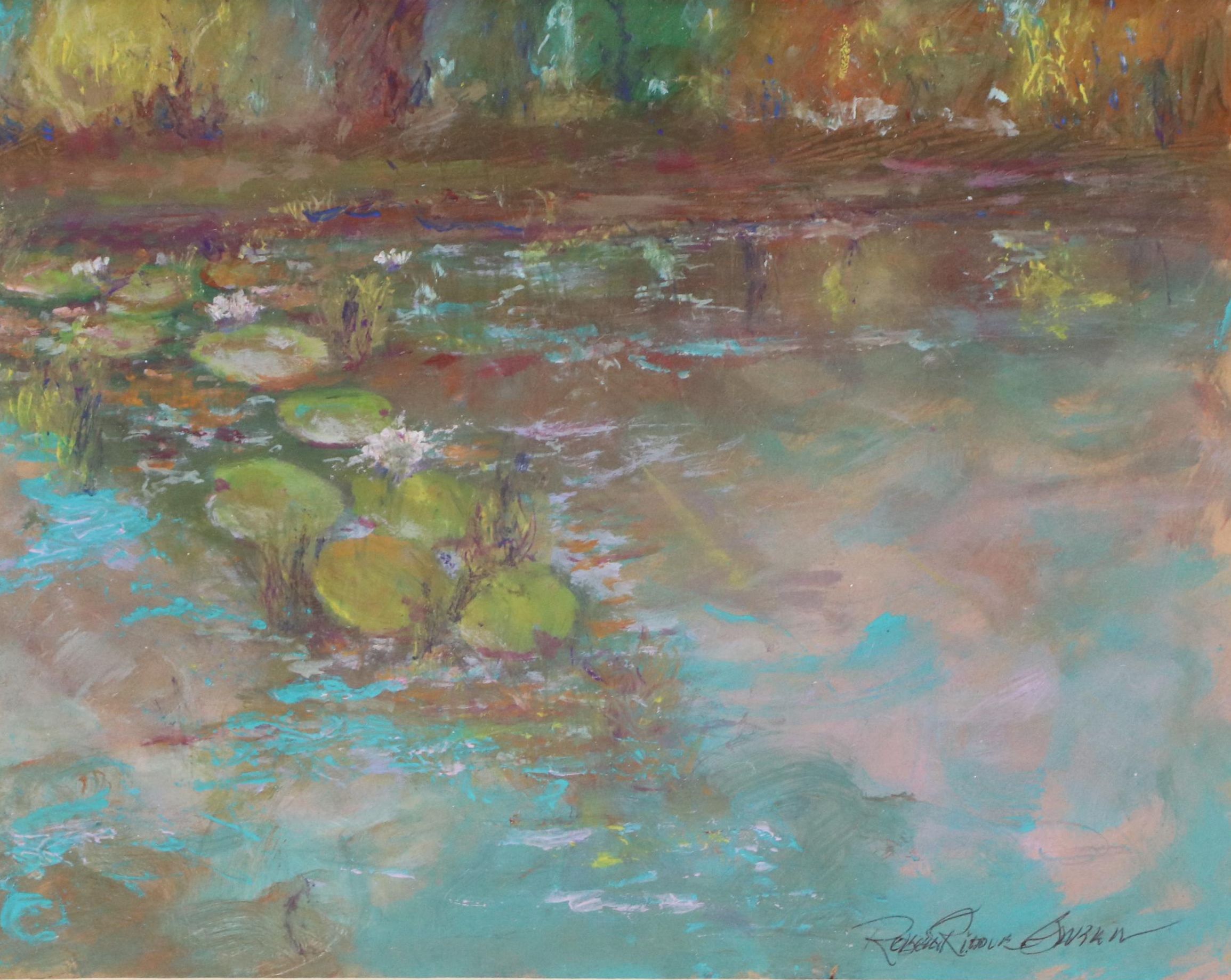 Robert Riddle-Baker Landscape Acrylic Painting "Close to the Shore," 2025