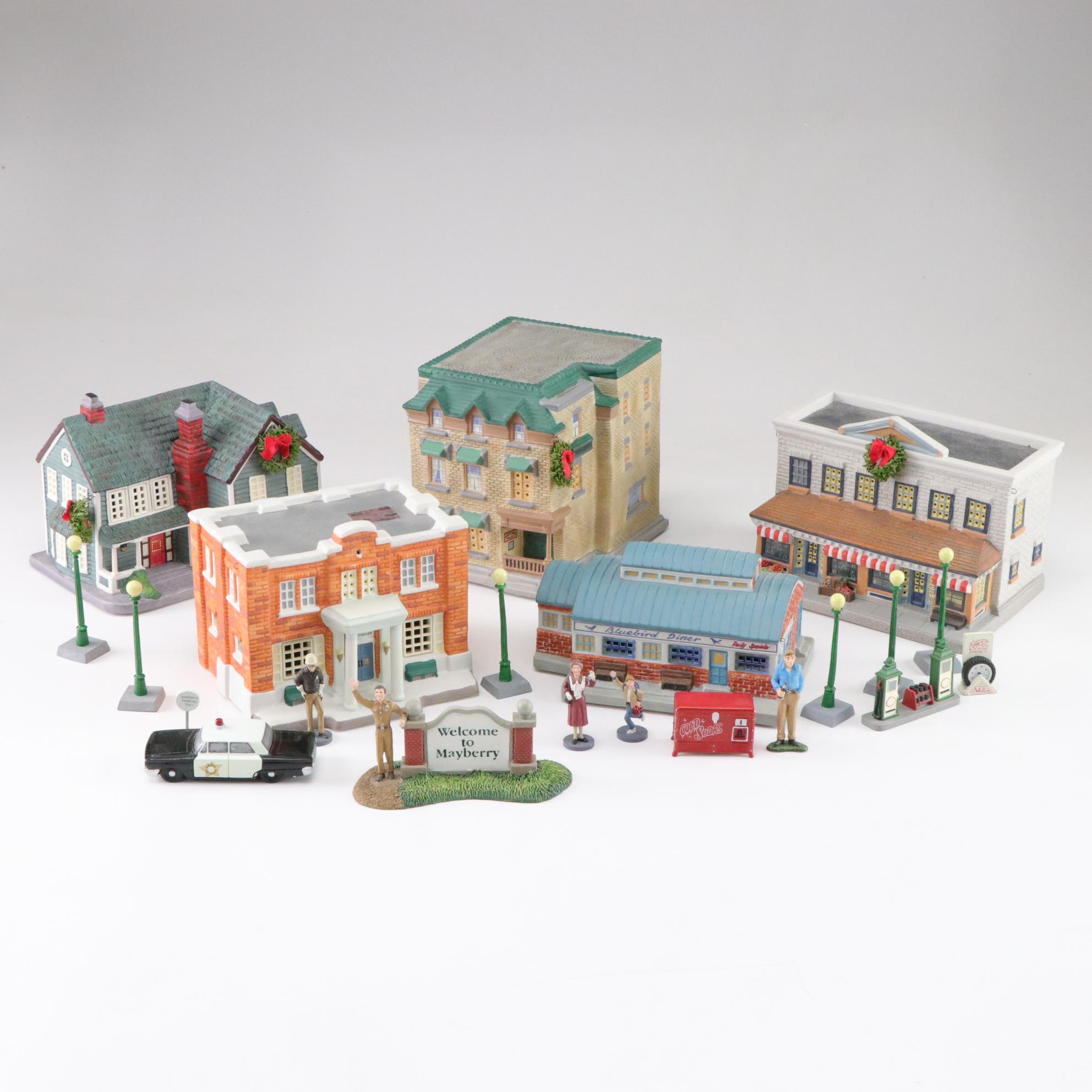 Welcome to Mayberry "Floyd's Barbershop" & Other Holiday Village Decor
