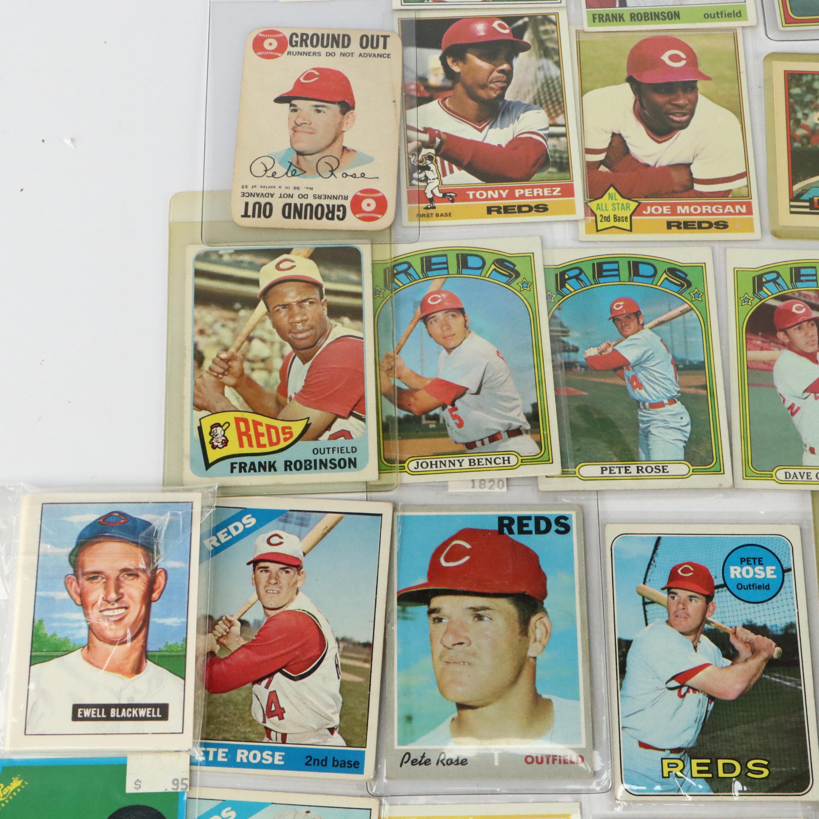 Cincinnati Reds Baseball Card Collection Featuring Pete Rose, Johnny Bench, More