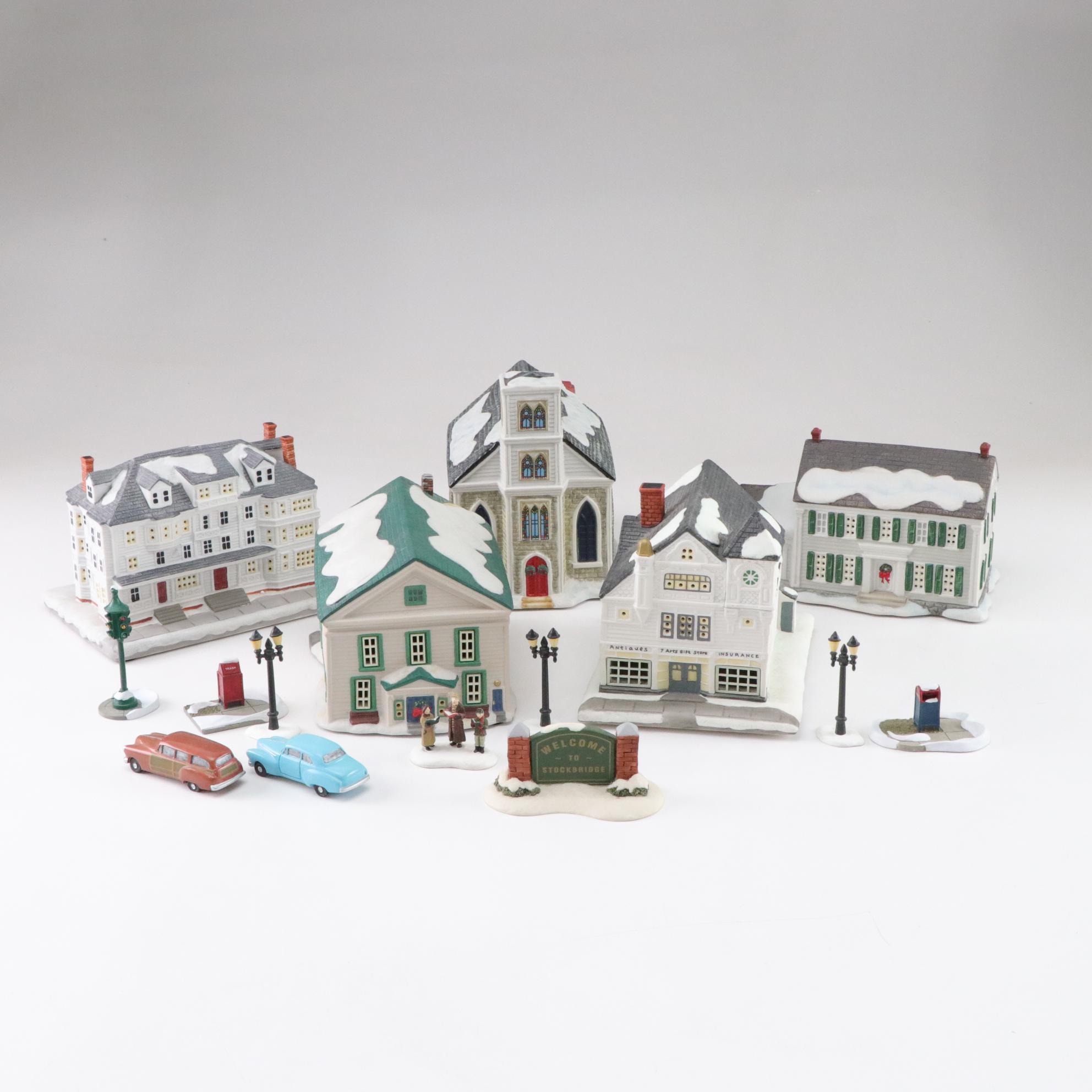 Hawthorne Village Illuminated "Norman Rockwell" Christmas Village