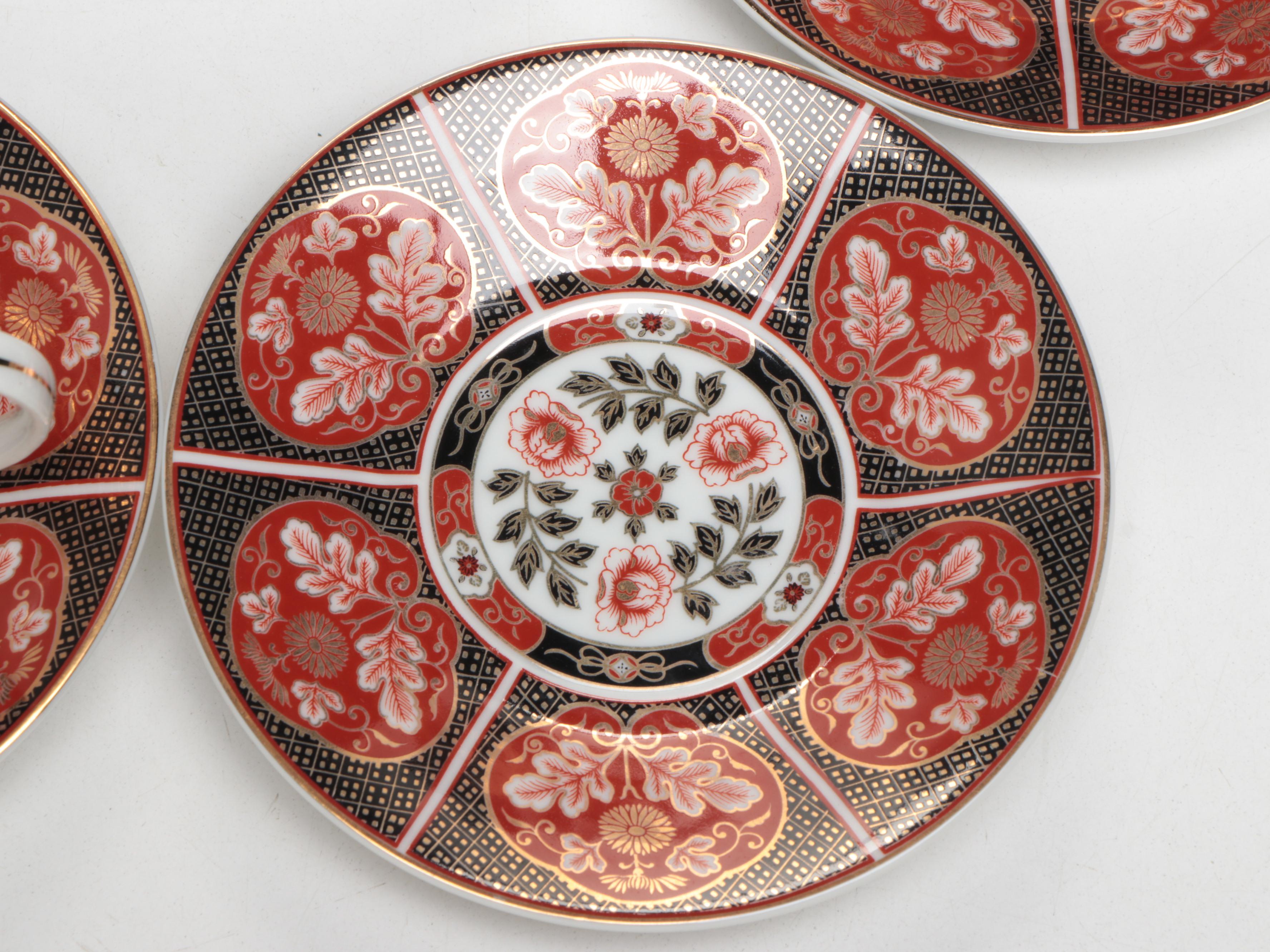 Takahashi Japanese Porcelain "Gold Mum" Dinnerware and Teapots