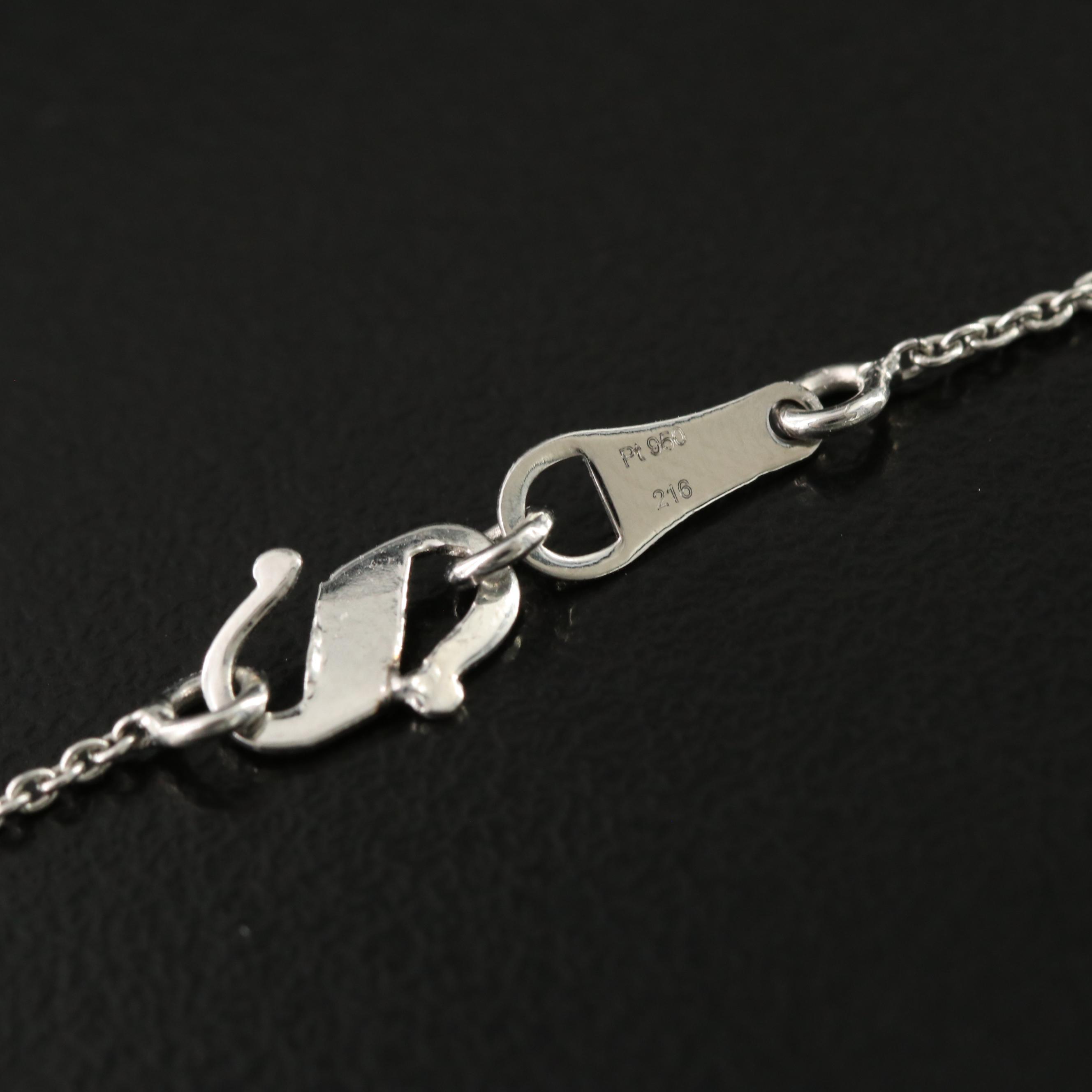 Platinum 5.06 CT Lab Grown Diamond Solitaire Pendant Necklace with IGI Report