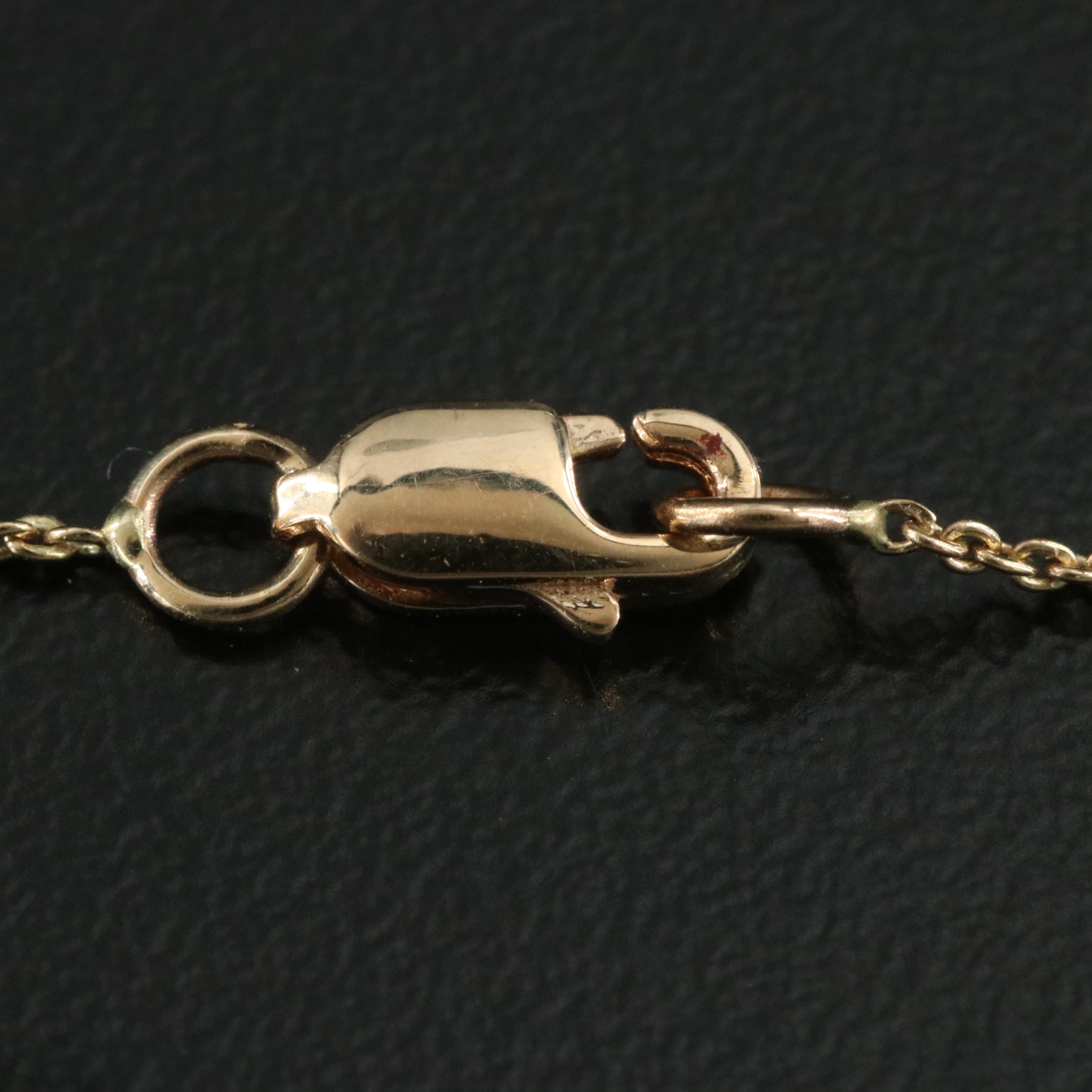 18K 3.03 CT Lab Grown Diamond Solitaire Pendant Necklace with IGI Report