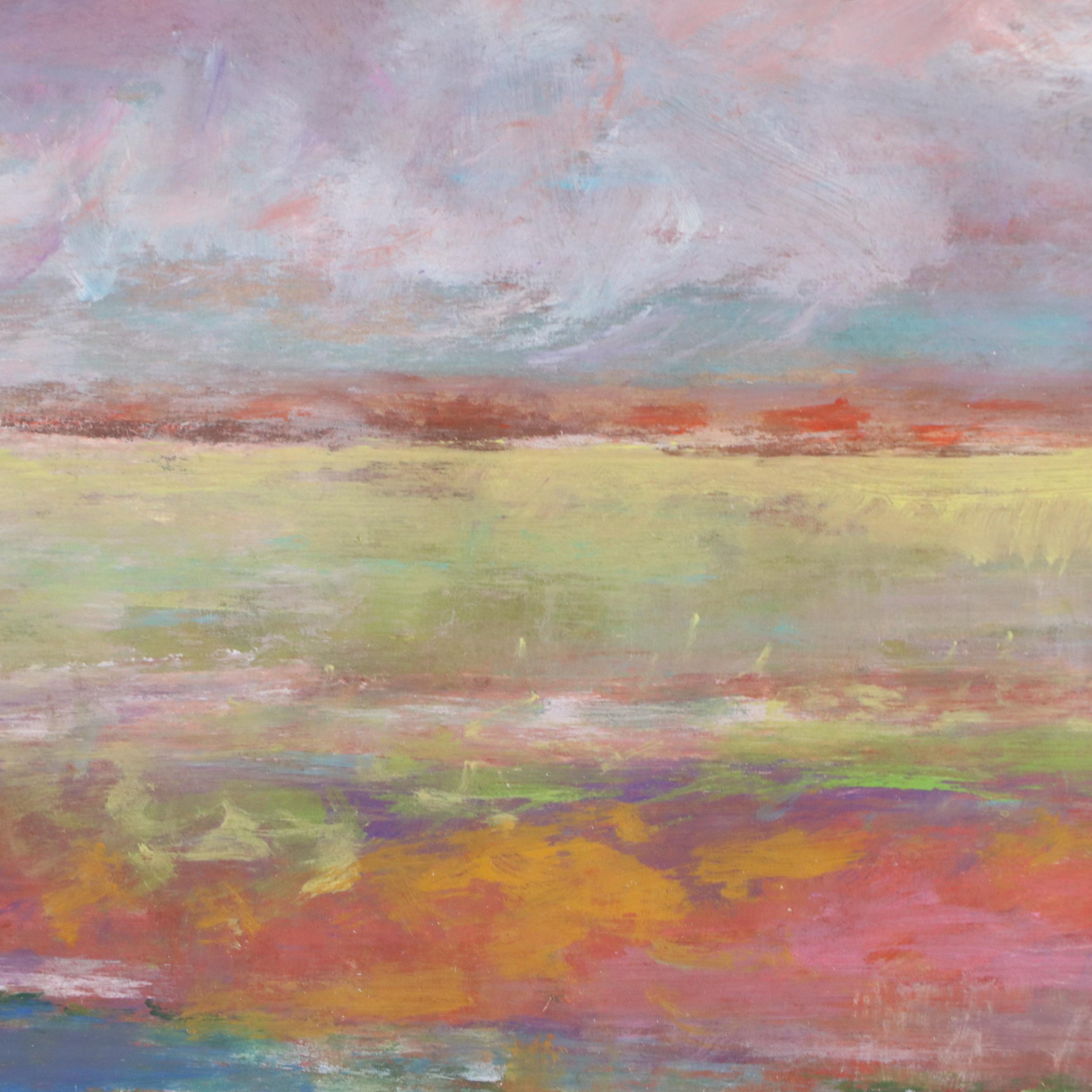 Robert Riddle-Baker Landscape Acrylic Painting "Reflections," 2025