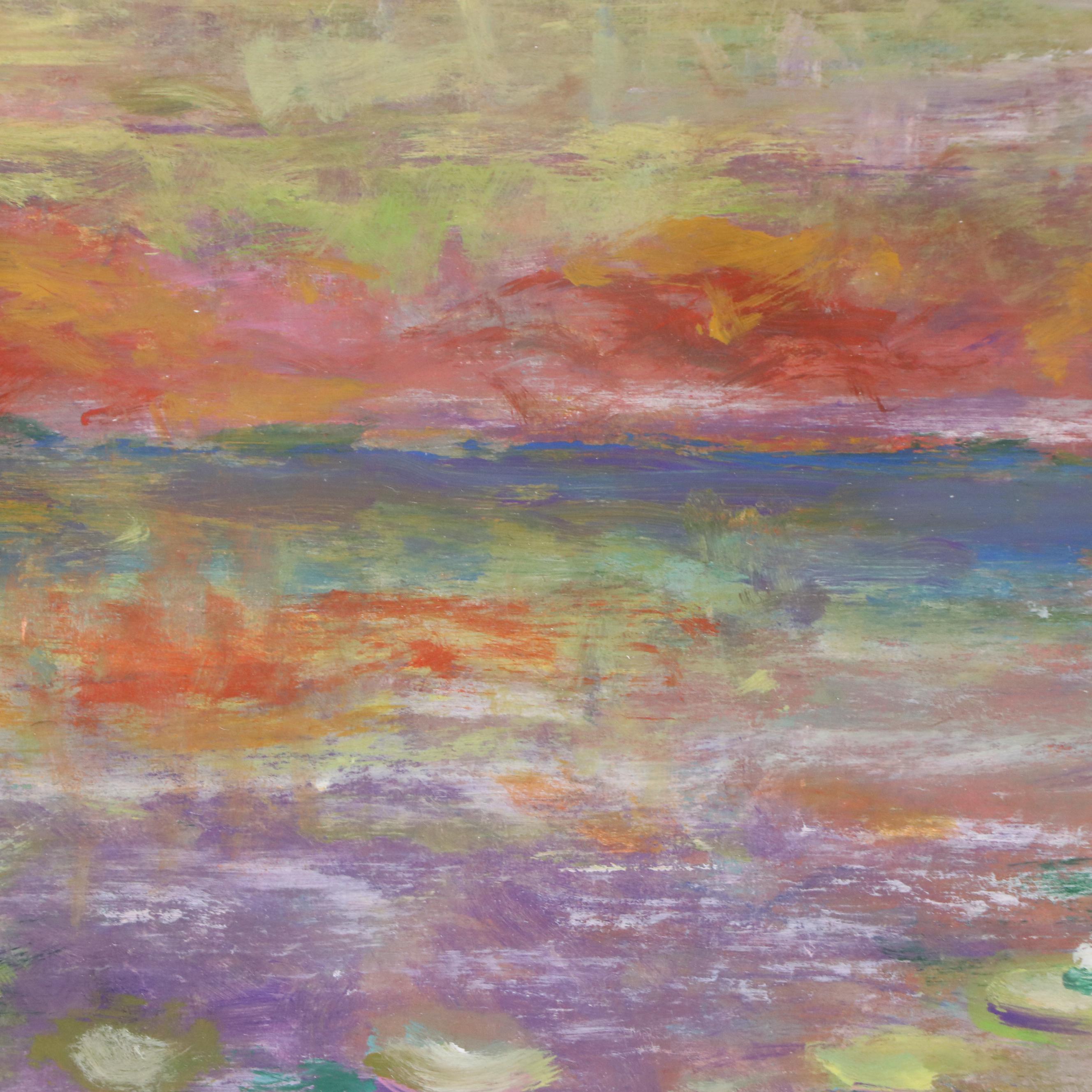 Robert Riddle-Baker Landscape Acrylic Painting "Reflections," 2025