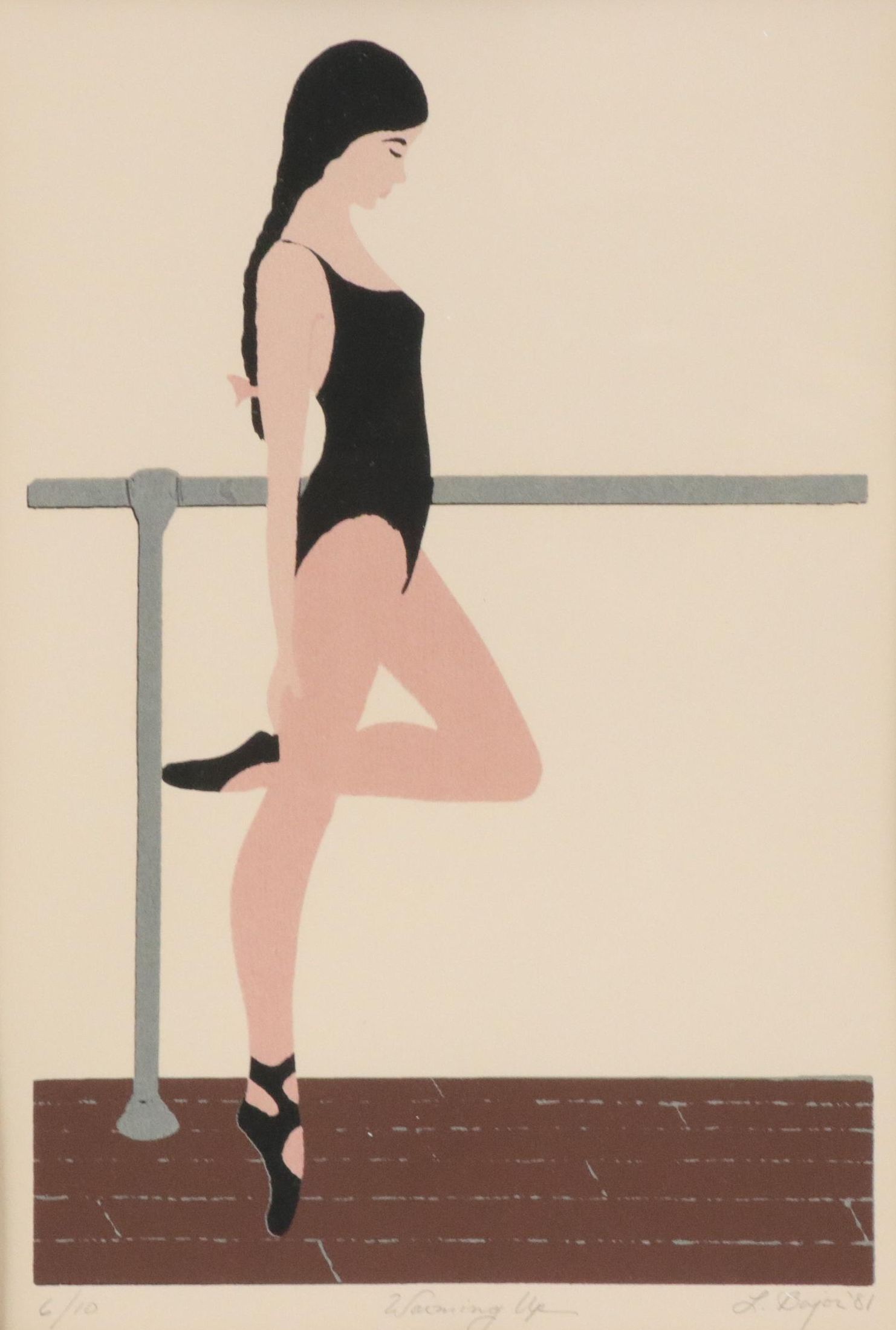 Lorraine Bajor Serigraph "Warming Up," 1981