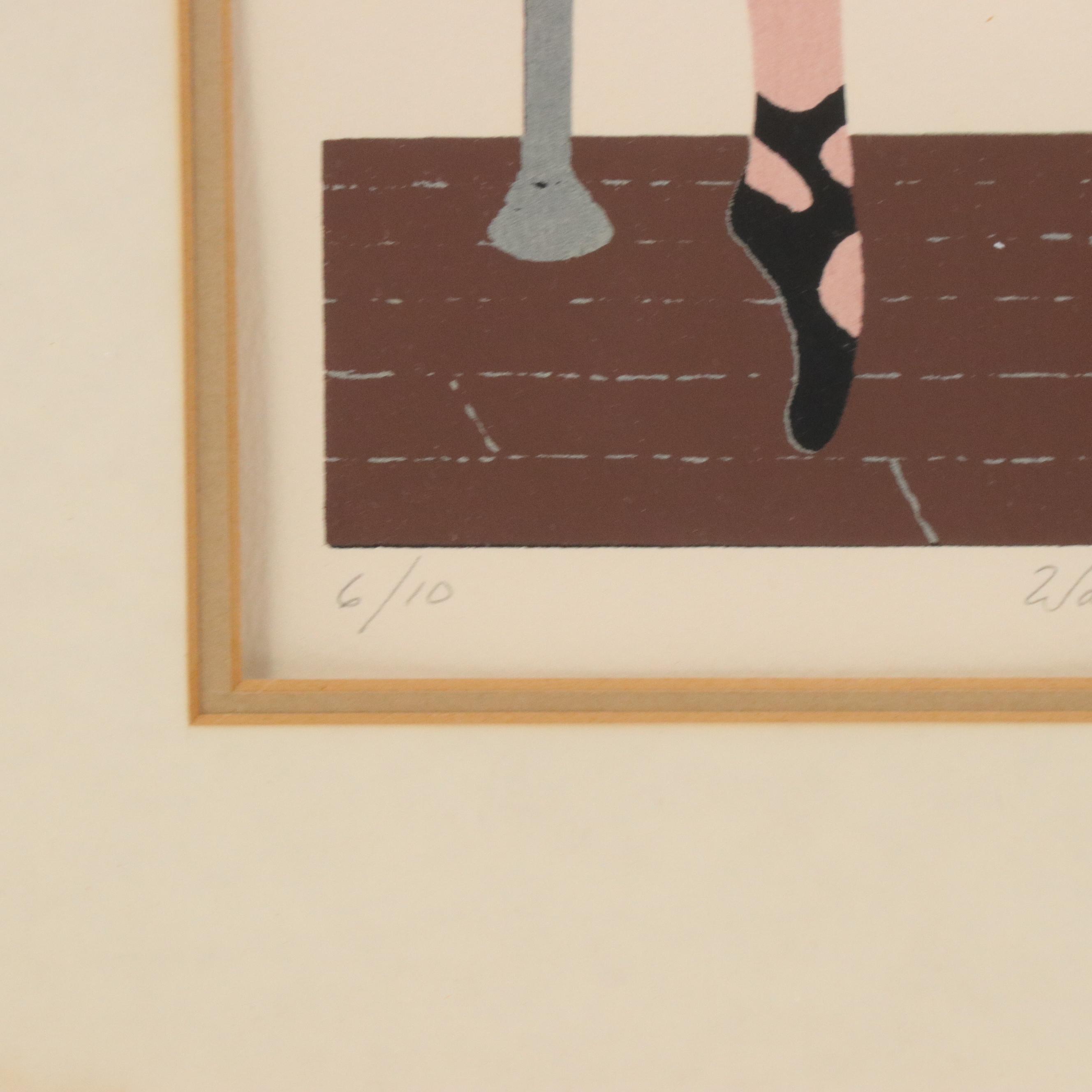 Lorraine Bajor Serigraph "Warming Up," 1981