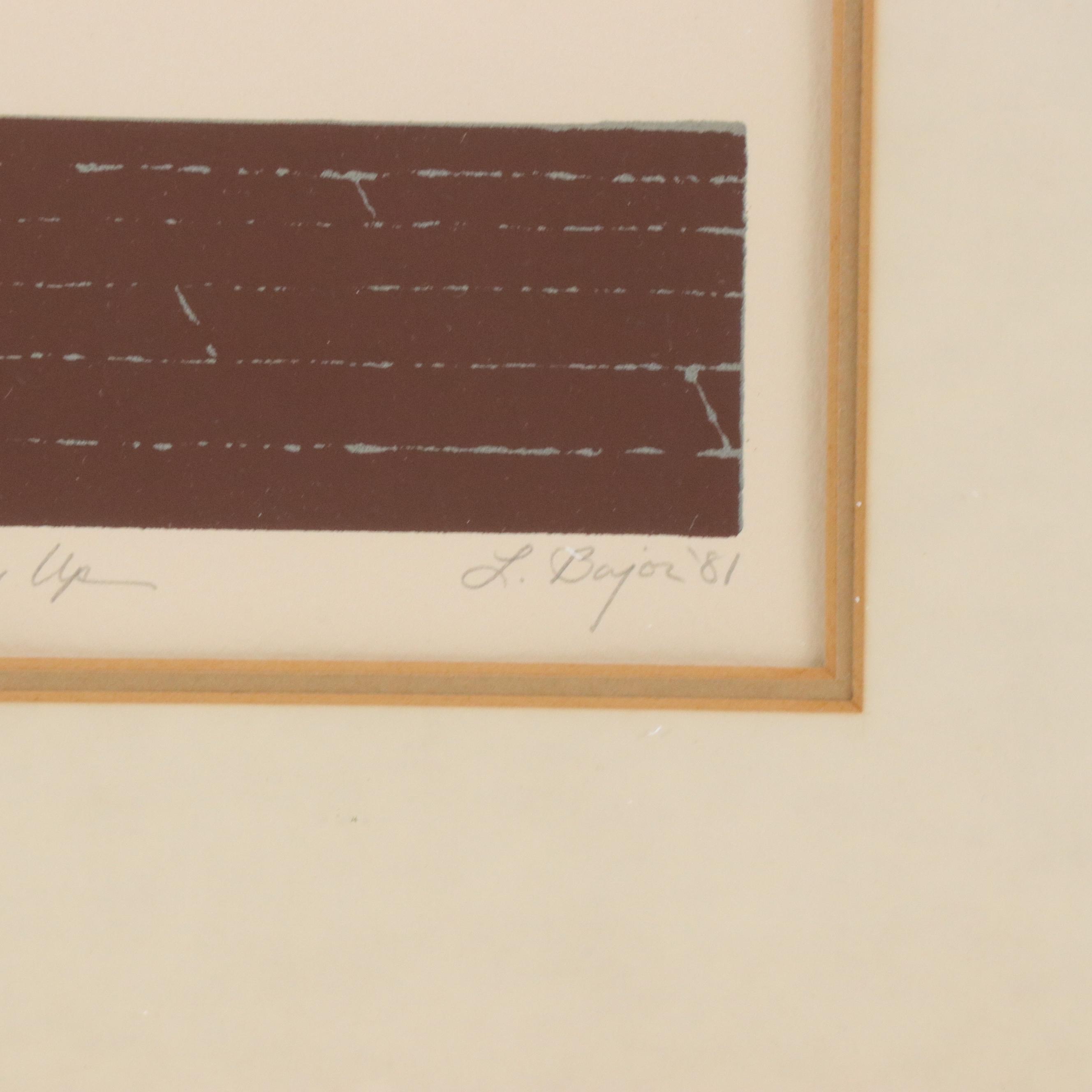 Lorraine Bajor Serigraph "Warming Up," 1981