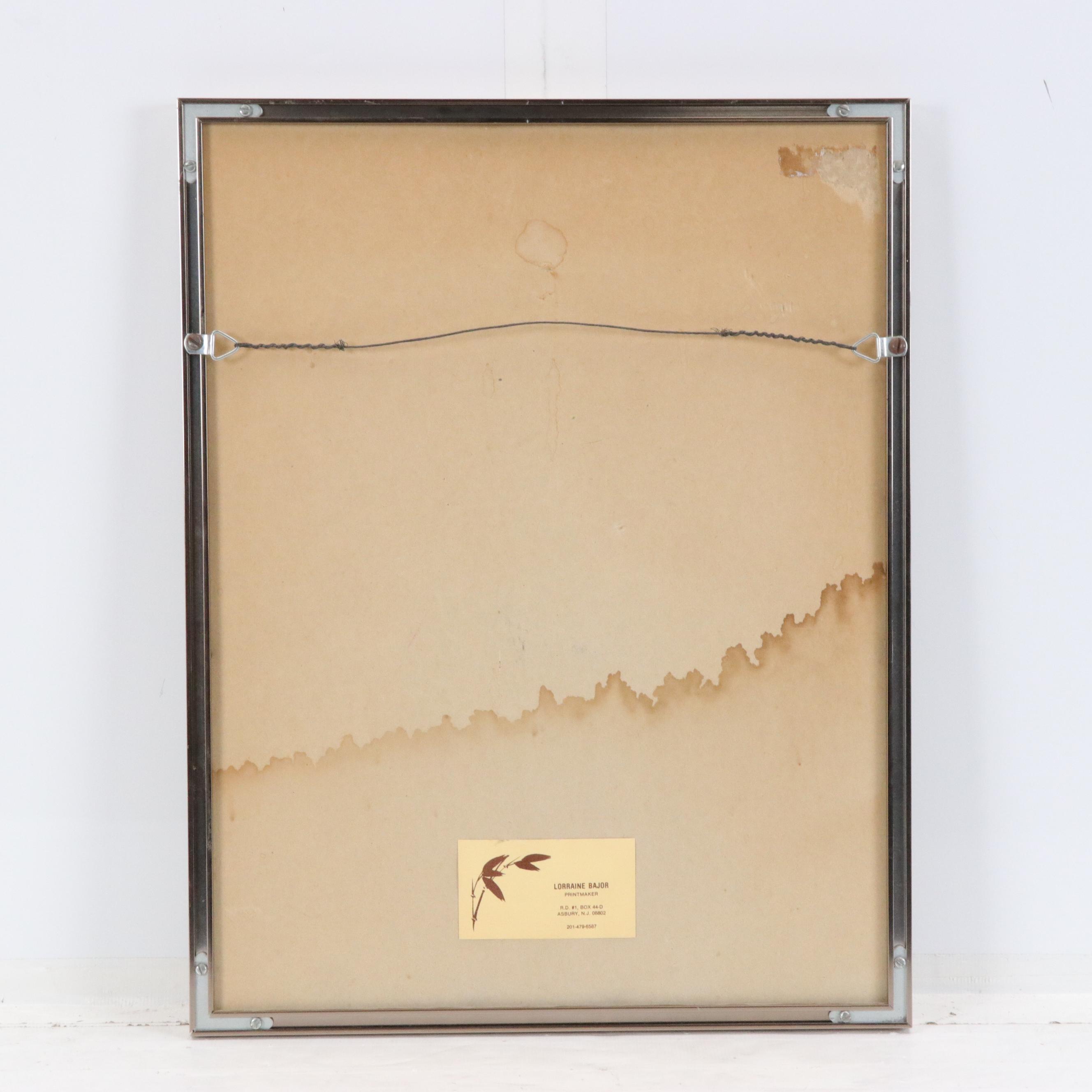 Lorraine Bajor Serigraph "Warming Up," 1981