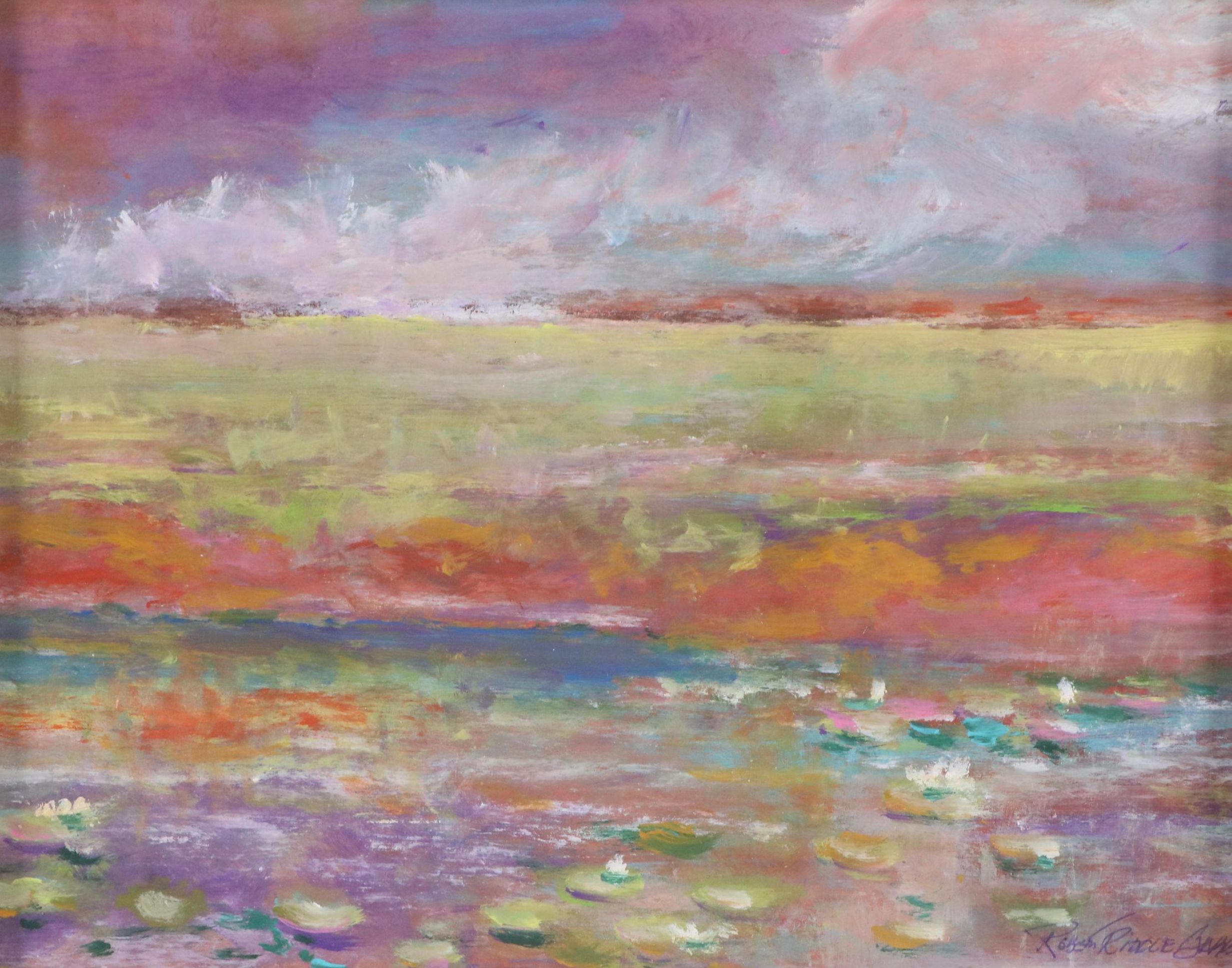 Robert Riddle-Baker Landscape Acrylic Painting "Reflections," 2025